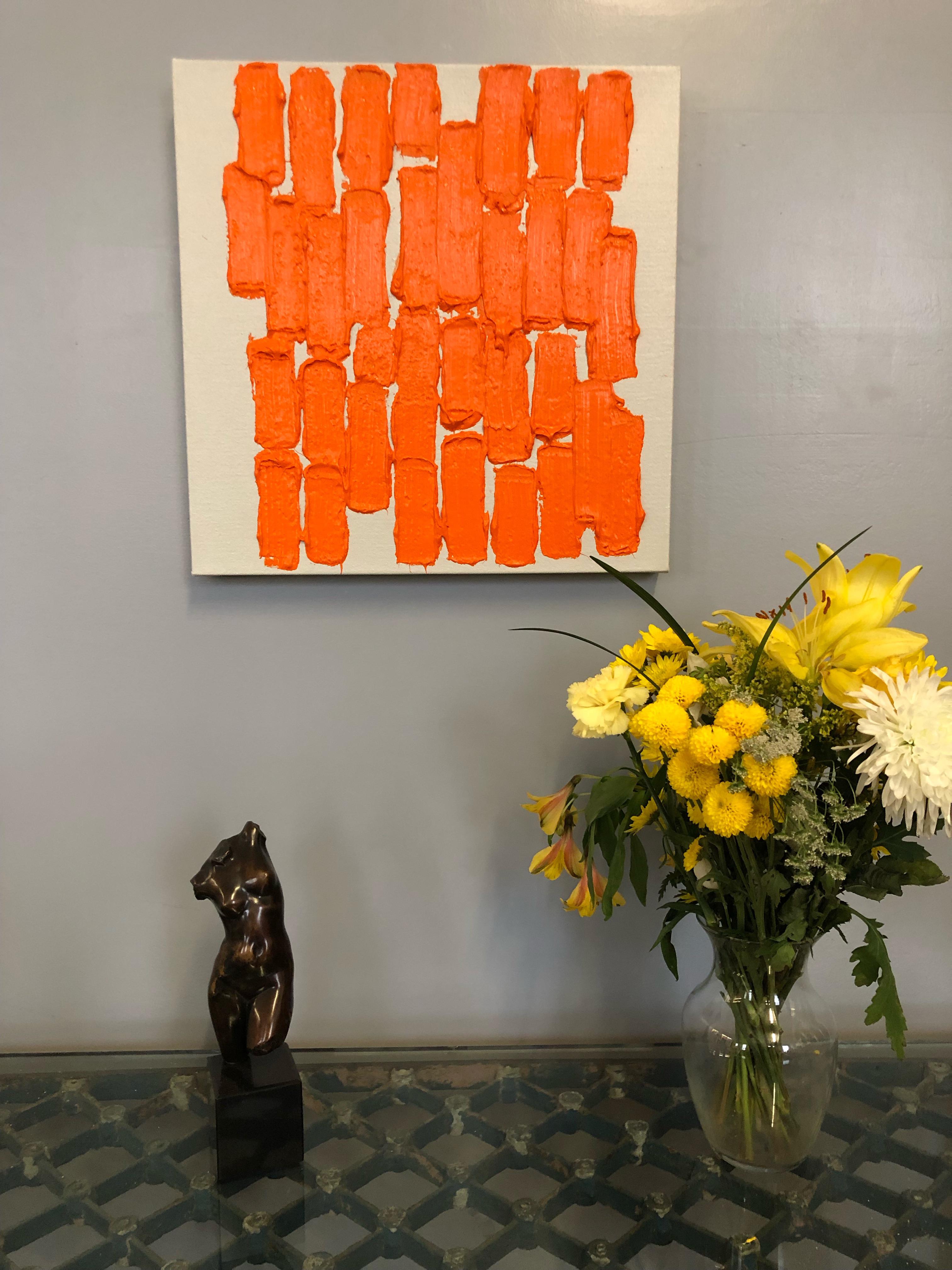 Visible Things, abstraction in Orange For Sale 1