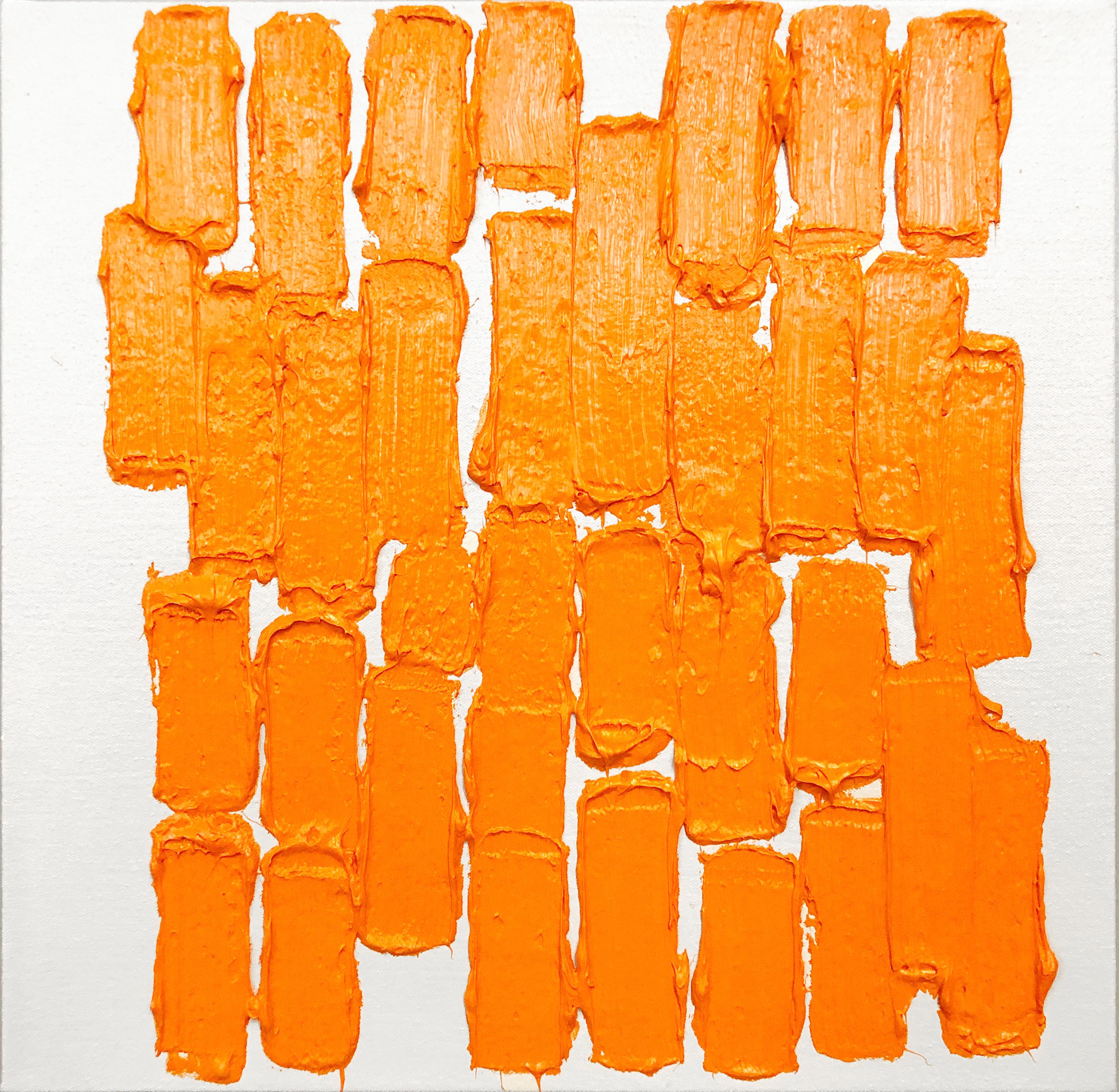 John Zinsser Abstract Painting - Visible Things, abstraction in Orange
