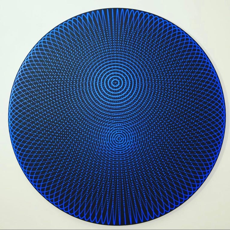 John Zoller Abstract Painting - Cobalt Blue Translucent Orb
