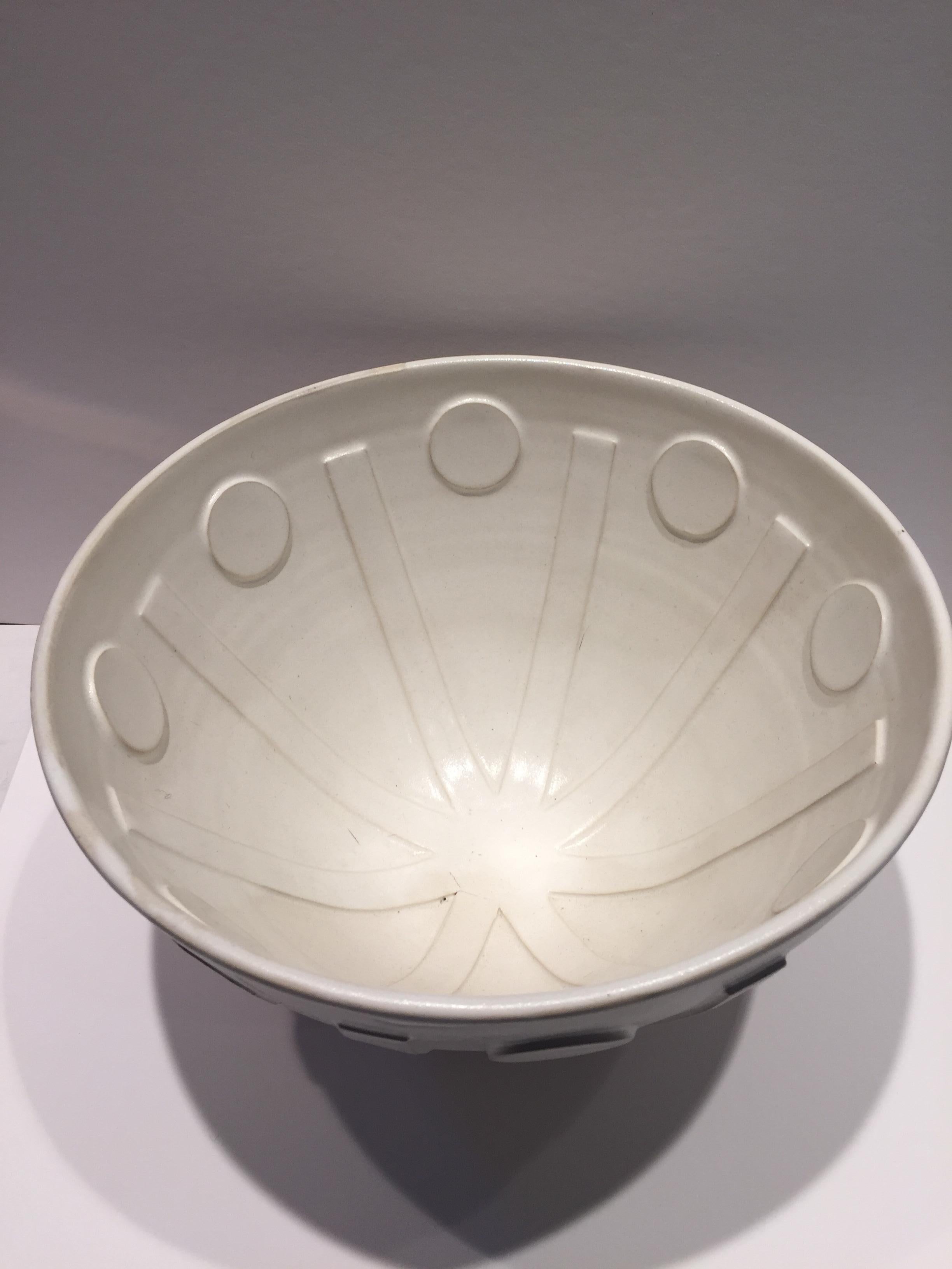 Hand-Crafted Johnathan Adler Couture Bowl Early Handmade For Sale