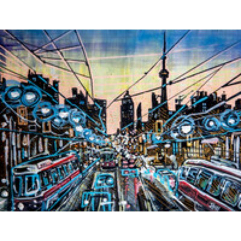 City exploration - Painting by Johnathan Ball