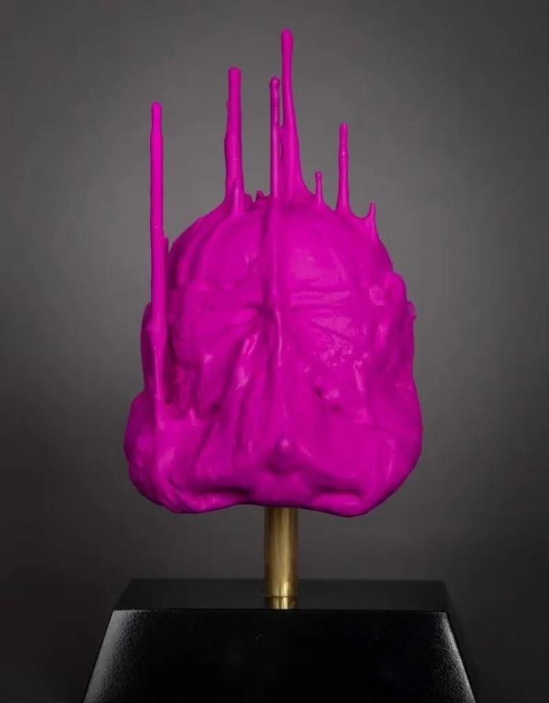 Johnathan Ball Abstract Sculpture - Pink Stormtrooper