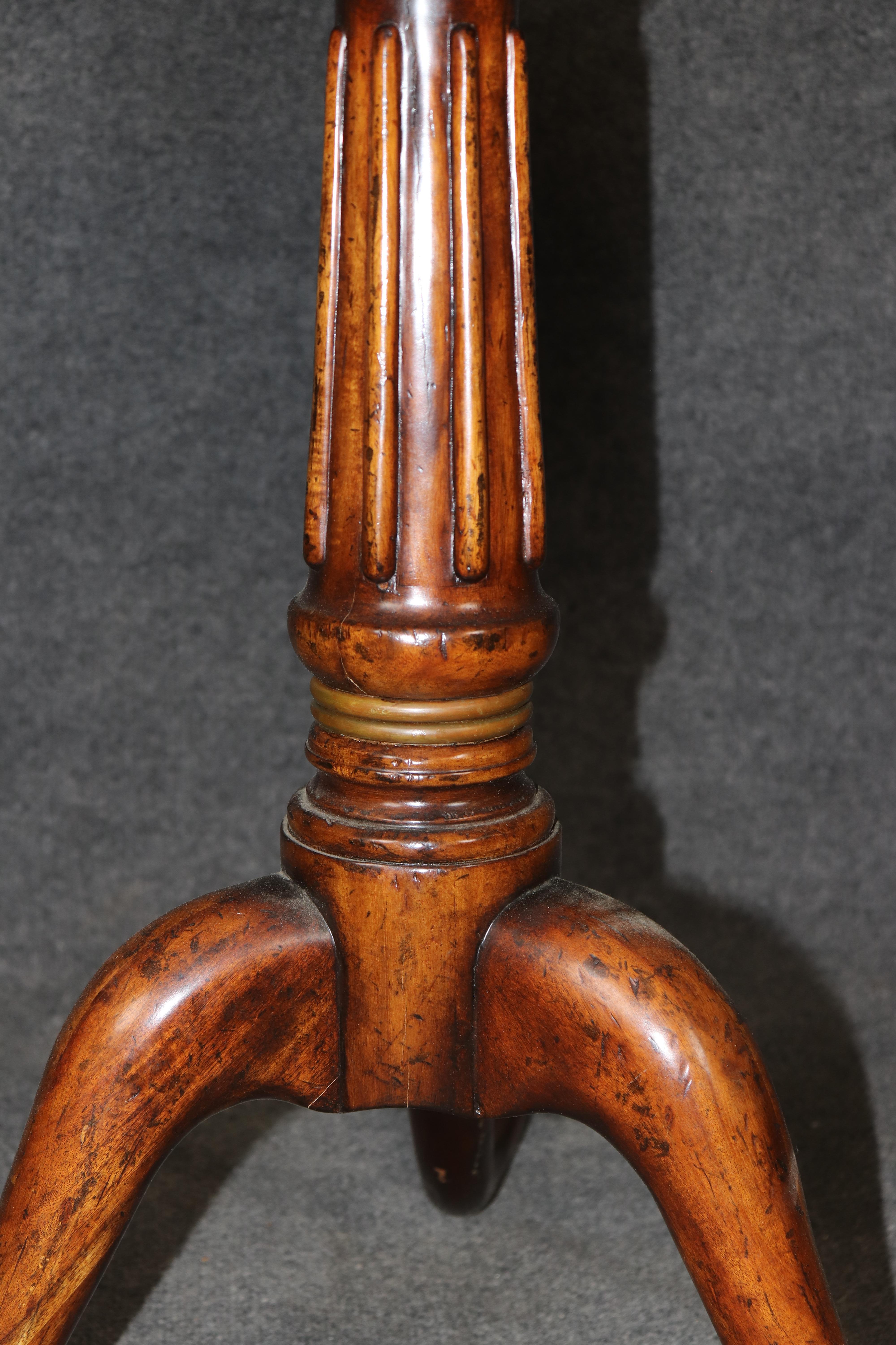 Johnathan Charles English Walnut Parquetry Center Table For Sale 4