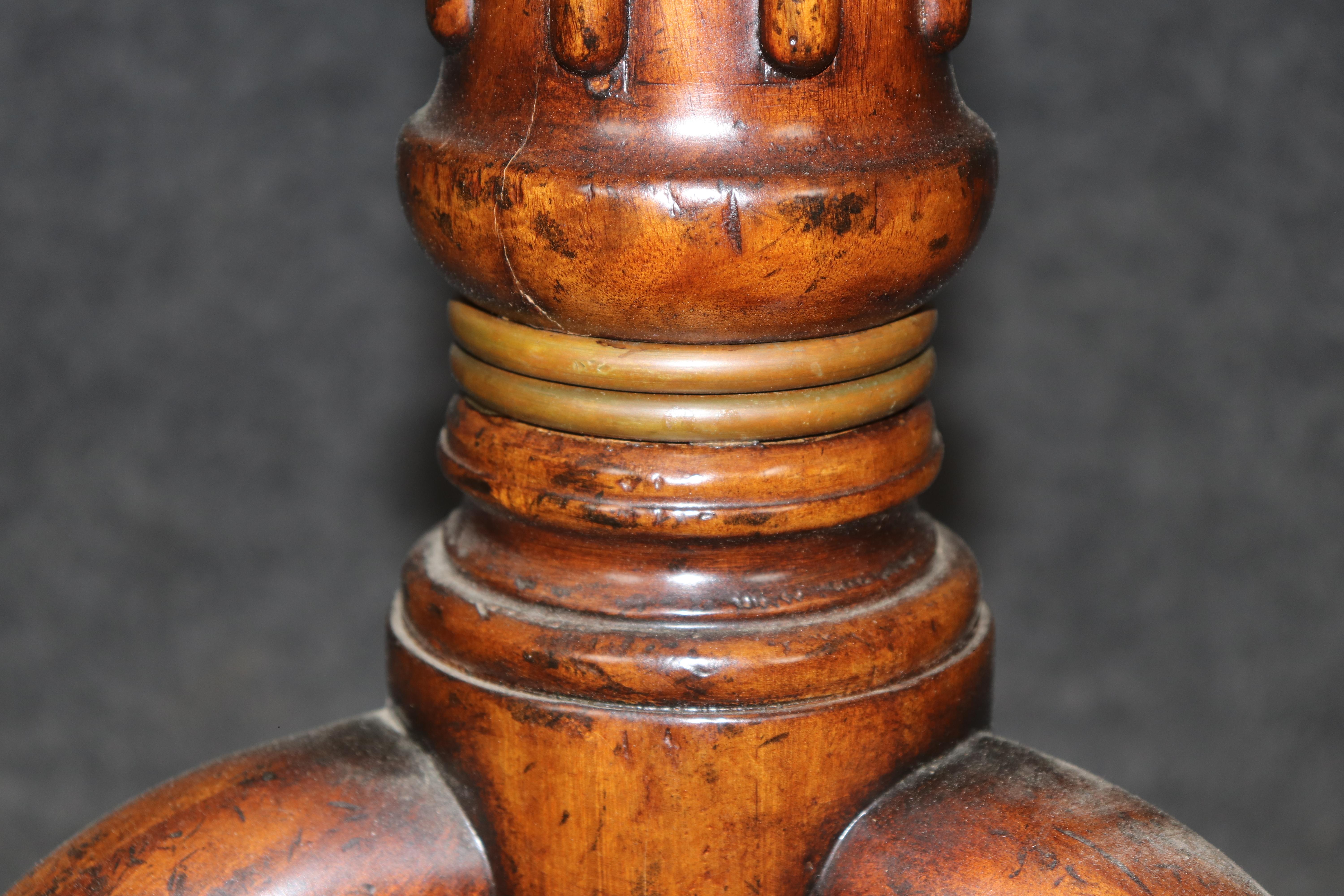 Johnathan Charles English Walnut Parquetry Center Table For Sale 5