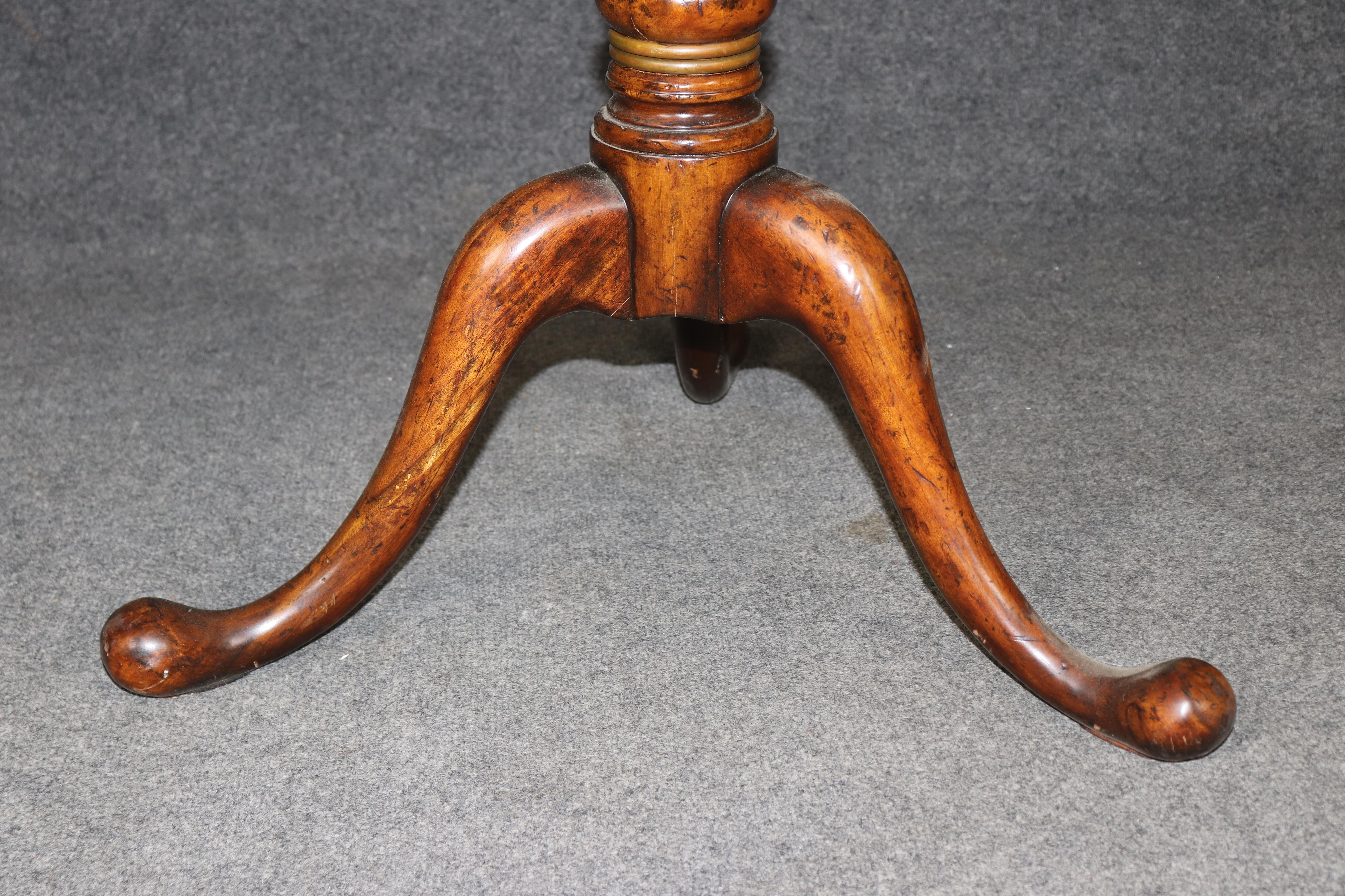 Johnathan Charles English Walnut Parquetry Center Table For Sale 3