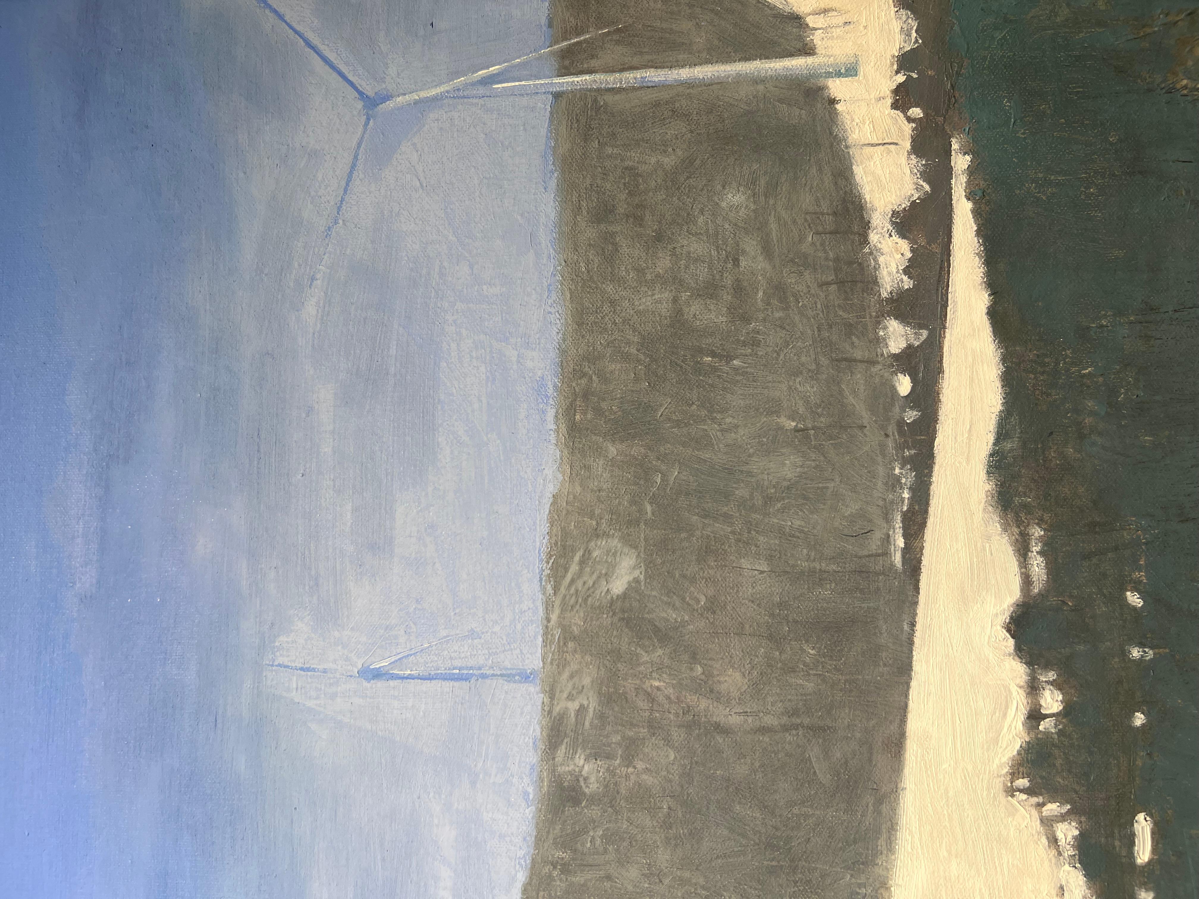 In the Wind - Gray Landscape Painting by Johnathan Daly