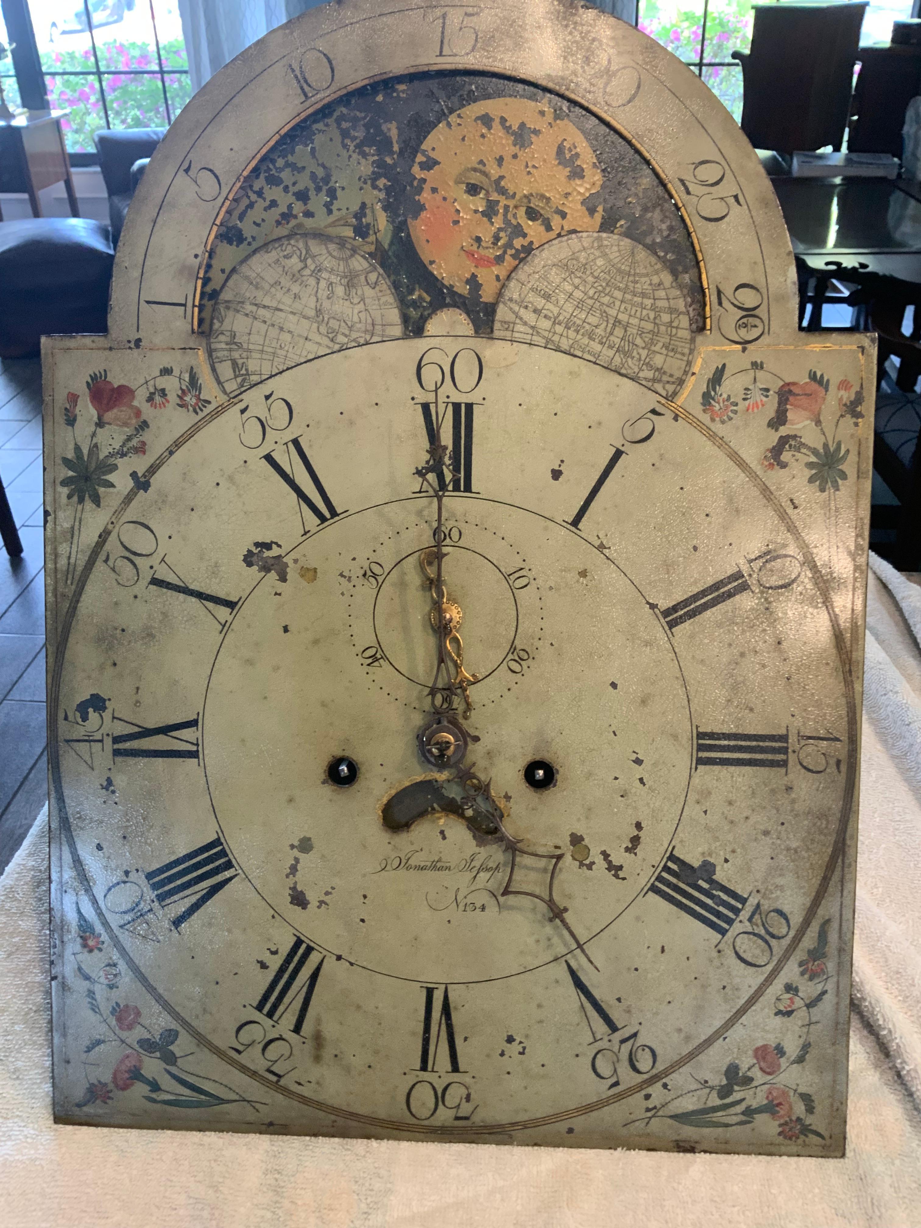 Johnathan Jessop Tall Case Clock For Sale at 1stDibs
