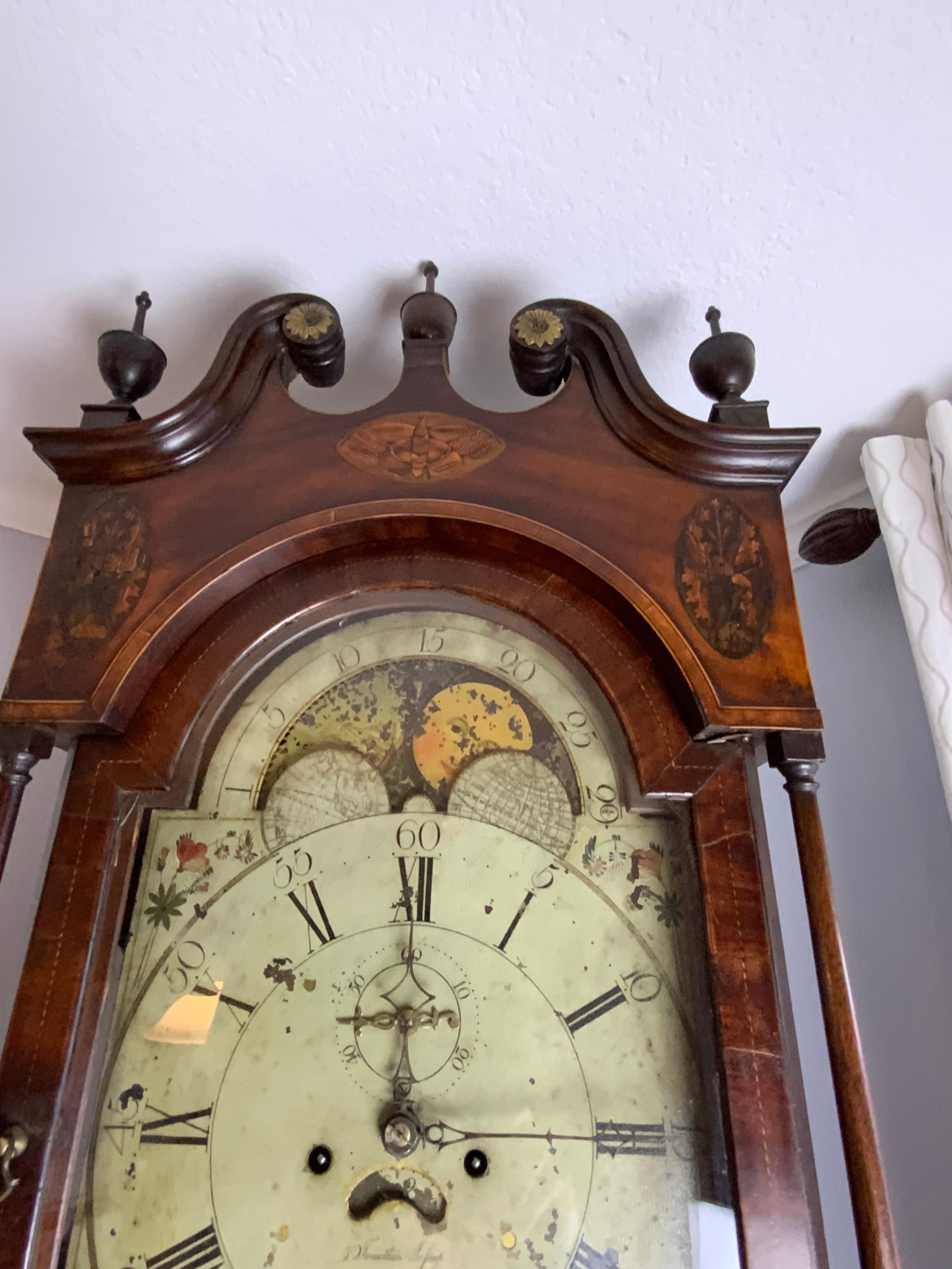 Johnathan Jessop Tall Case Clock For Sale at 1stDibs