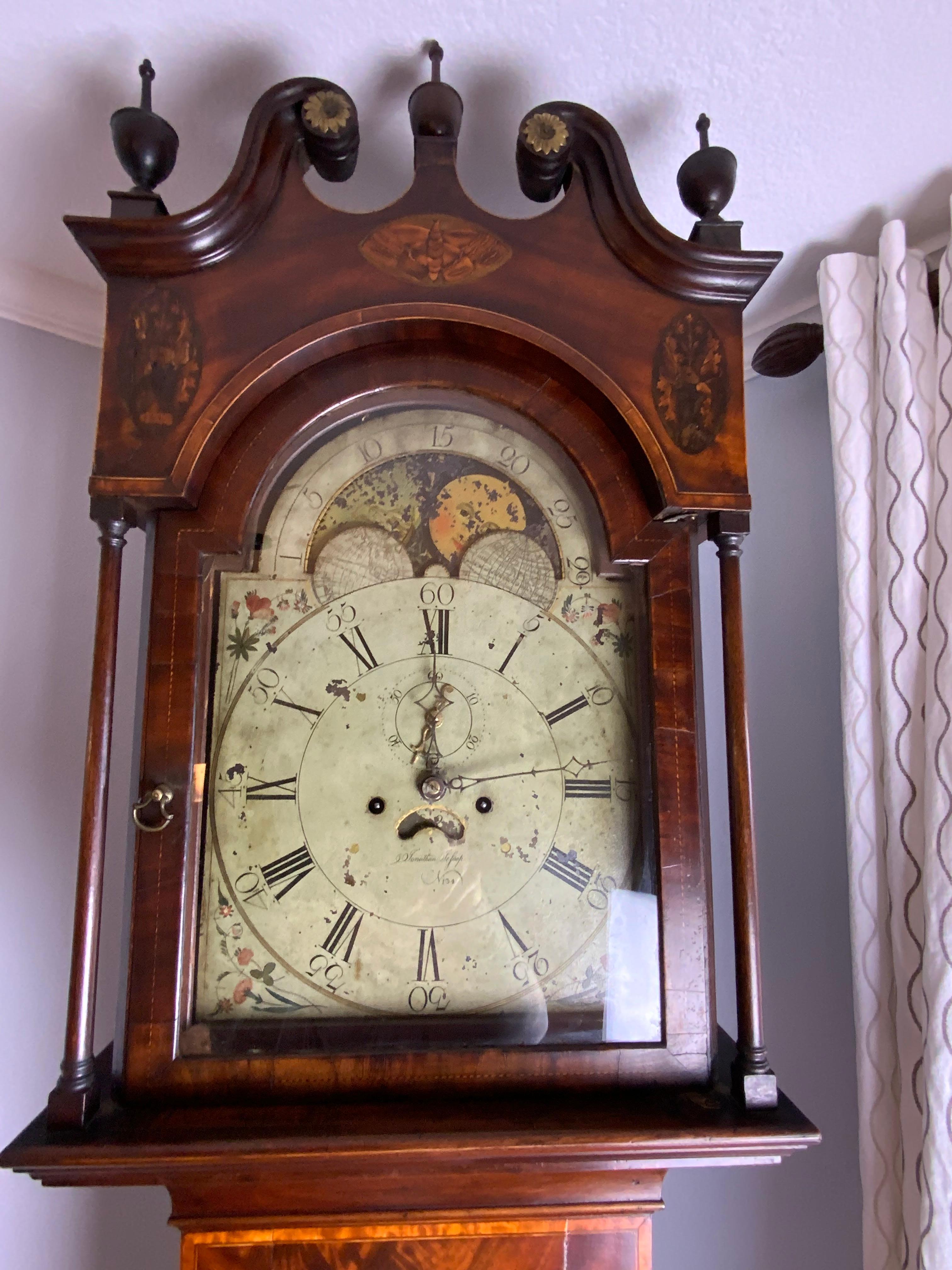 Johnathan Jessop Tall Case Clock For Sale at 1stDibs