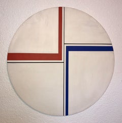 1972 Abstract Oil Painting Homage to Ilya Bolotowskiy Hard Edged Abstraction