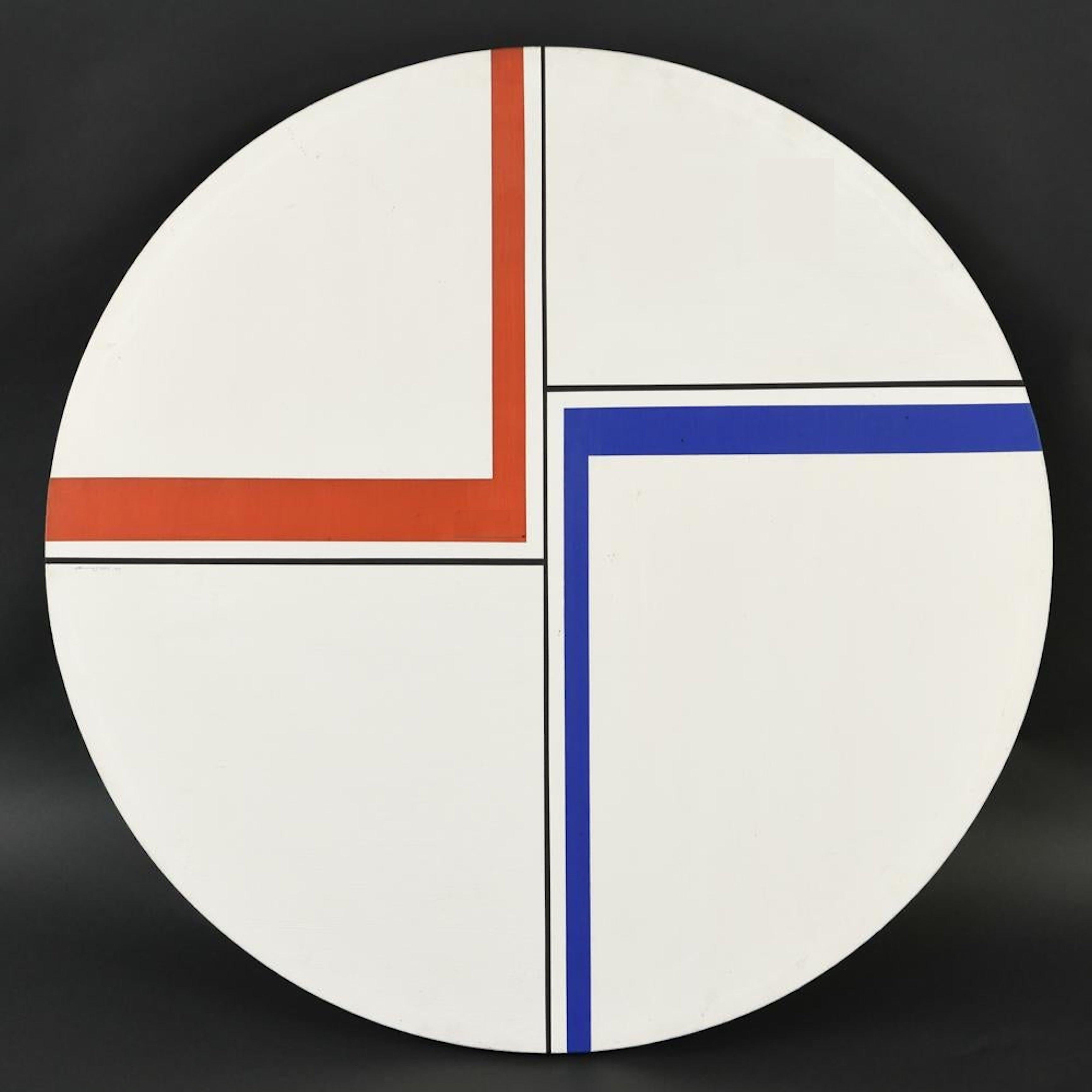 1972 Pittura astratta ad olio Omaggio a Ilya Bolotowskiy Astrazione dai bordi duri - Painting Astrattismo geometrico di Jonathan Singer