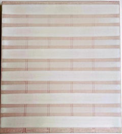 Deep Creek Seeps 10, peinture minimaliste inspirée par Agnes Martin New Mexico art