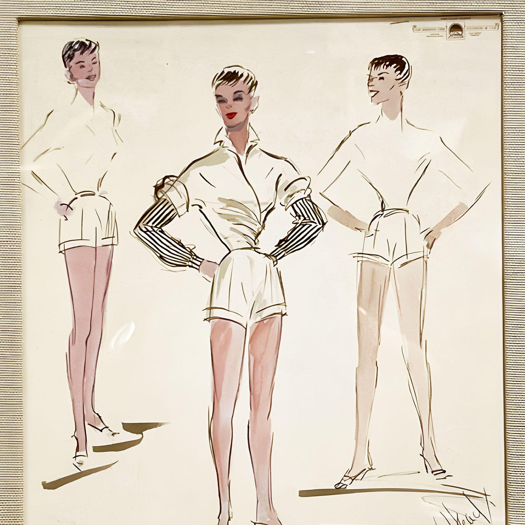 Johnny Apollo & Sabrina Costume Design Prints by Edith Head, Pair en vente 2