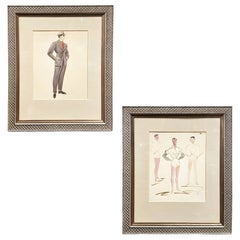 Johnny Apollo & Sabrina Costume Design Prints by Edith Head, Pair