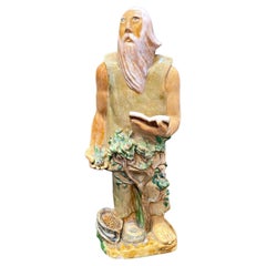 "Johnny Appleseed", Important WPA Ceramic Sculpture by Hanson(m), 1930s