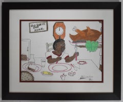 Art populaire noir "THANKSGIVING" ! Le premier artiste noir du Texas, Johnny Banks, est décédé en 1988