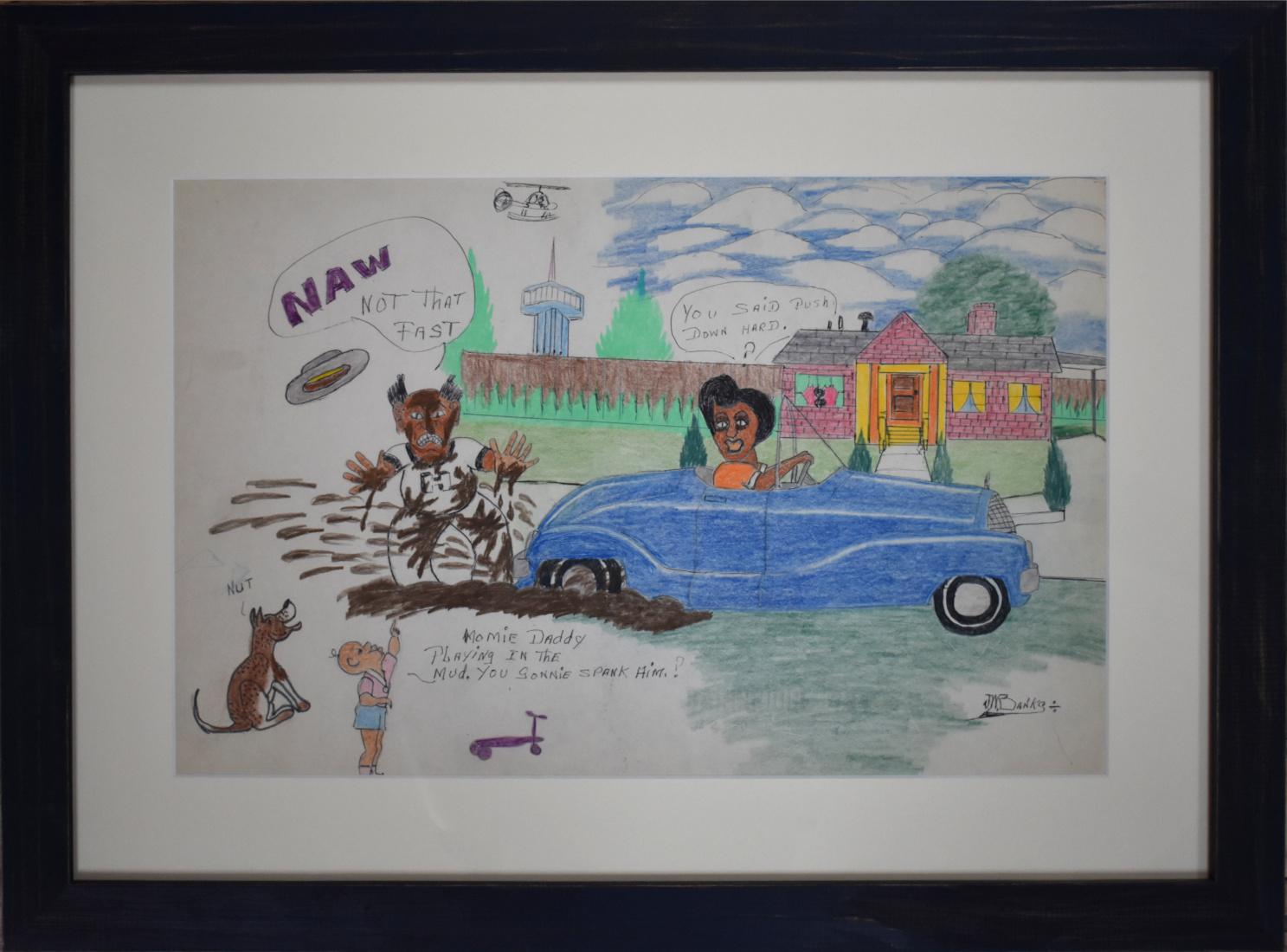 « Daddy Playing in the Mud » (Daddy Playing in the Mud) - L'artiste populaire noir de San Antonio au Texas Johnny Banks en vente 1