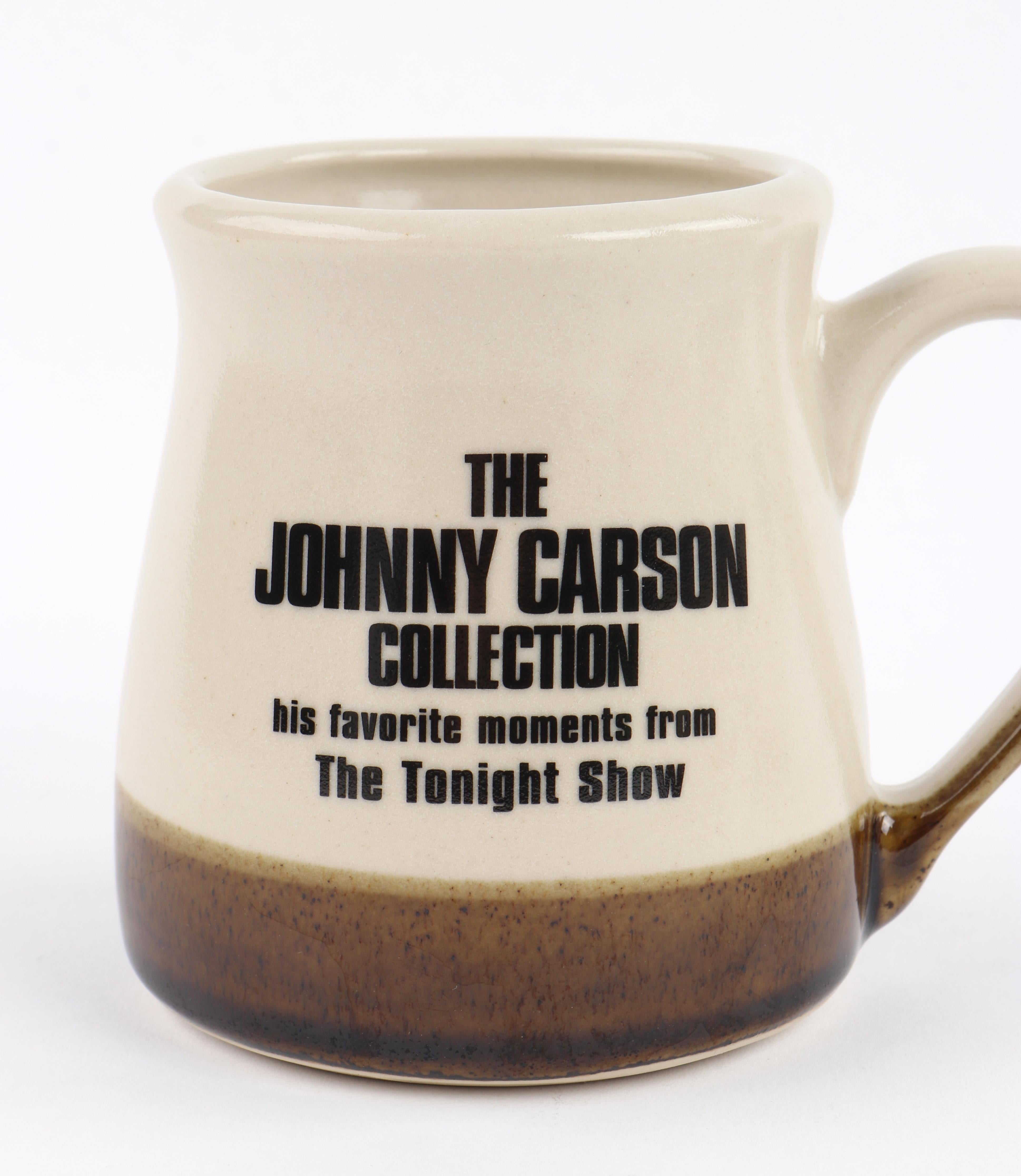 Johnny Carson Collection Tonight Show Ceramic Coffee Cups Mugs 4 Piece Set Rare 2