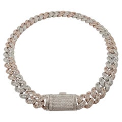 Johnny Dang 40 Carat Diamond Two-Tone Gold Cuban Link Necklace