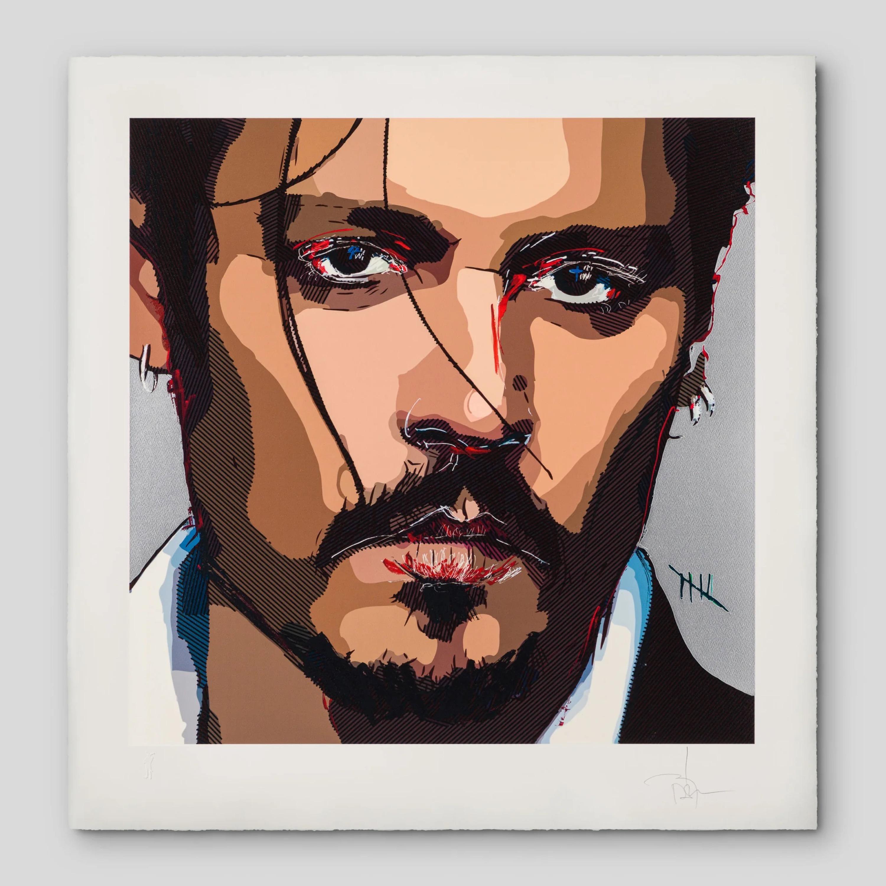 Portrait Print de Johnny Depp - Cinco