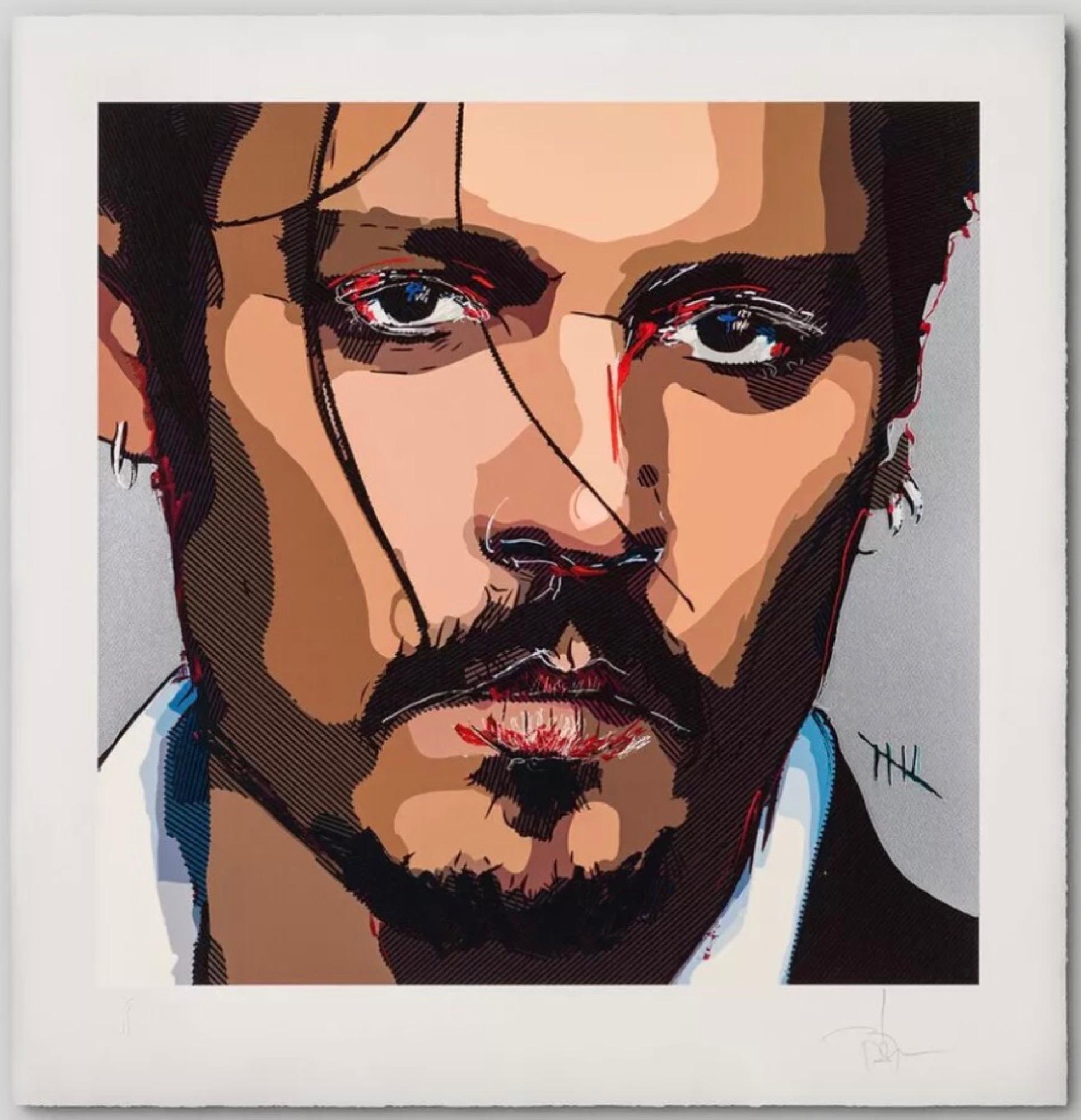 Cinco (enmarcado) - Print de Johnny Depp