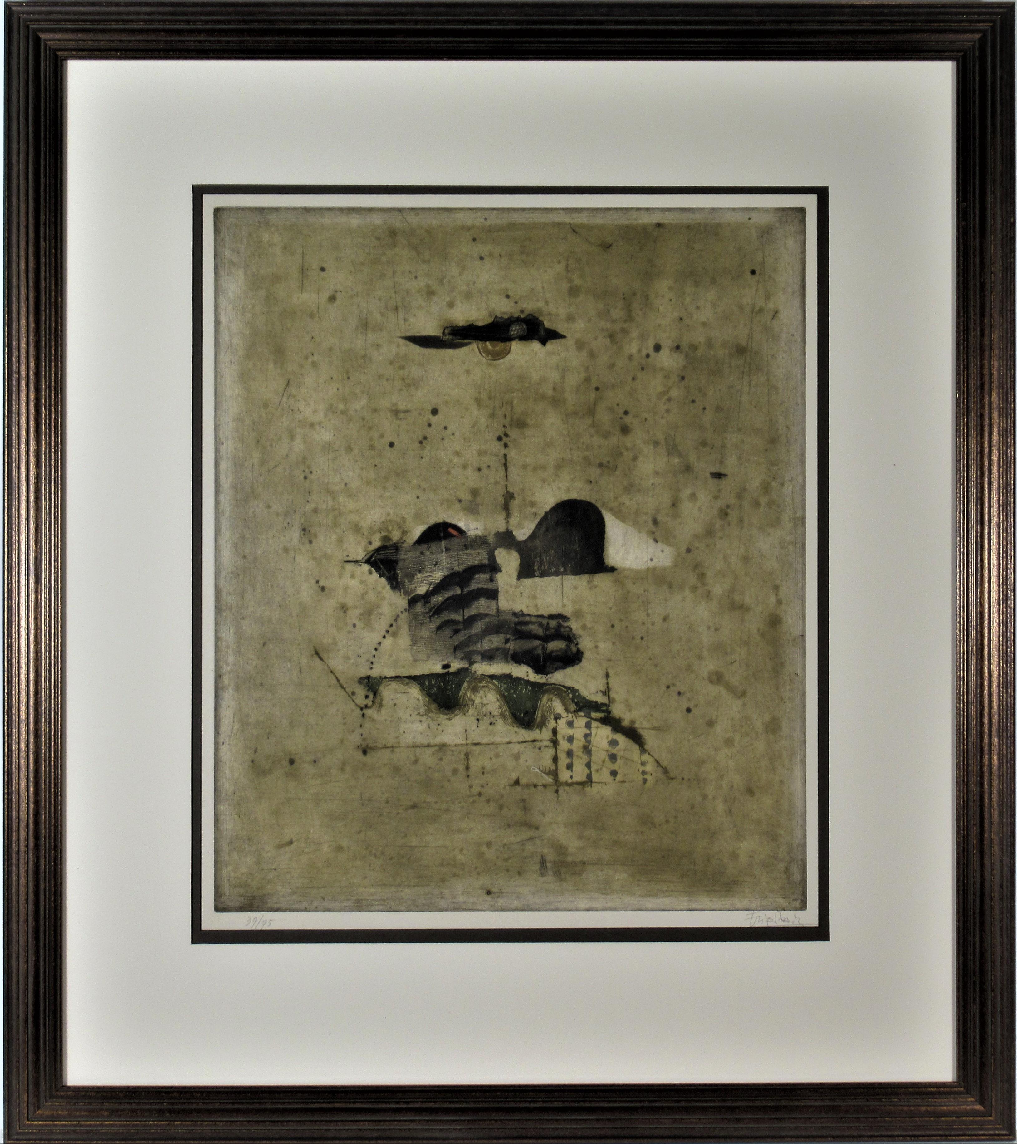 Johnny Friedlaender Abstract Print - Abstract Composition III