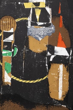 Fugue Around The Festival, Abstract Lithograph by Johnny Friedlaender