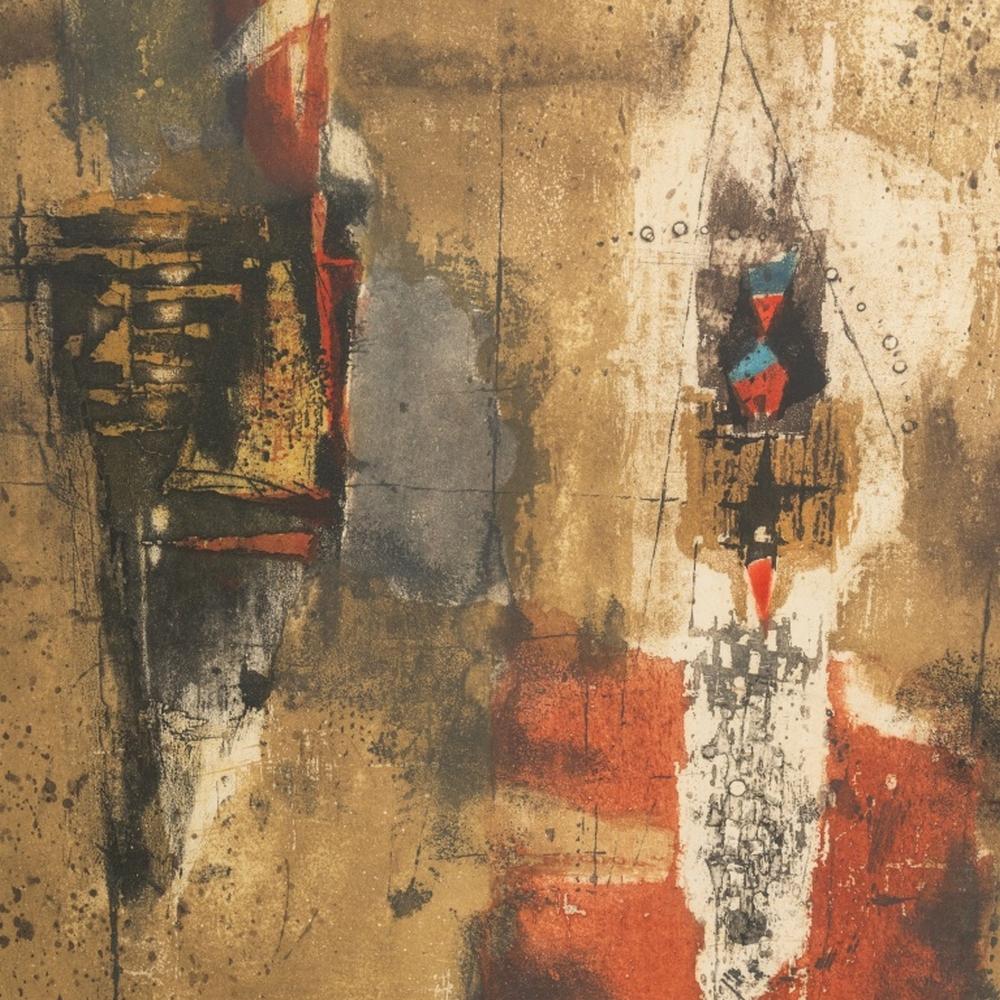 Johnny Friedlaender Abstract Composition Aquatint For Sale 3