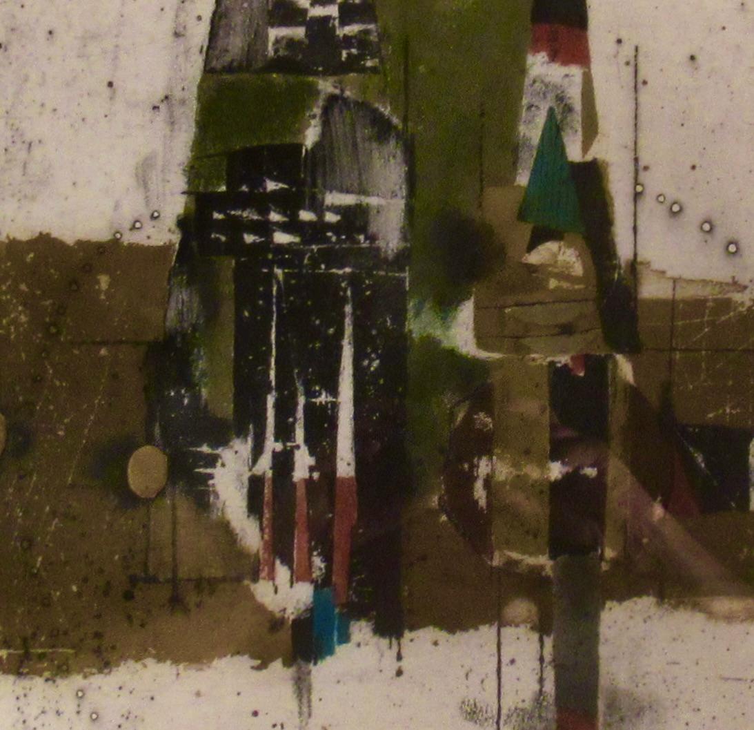 Prisme - Brown Abstract Print by Johnny Friedlaender