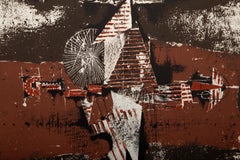 Sao Paulo, Modern Abstract Lithograph by Johnny Friedlaender