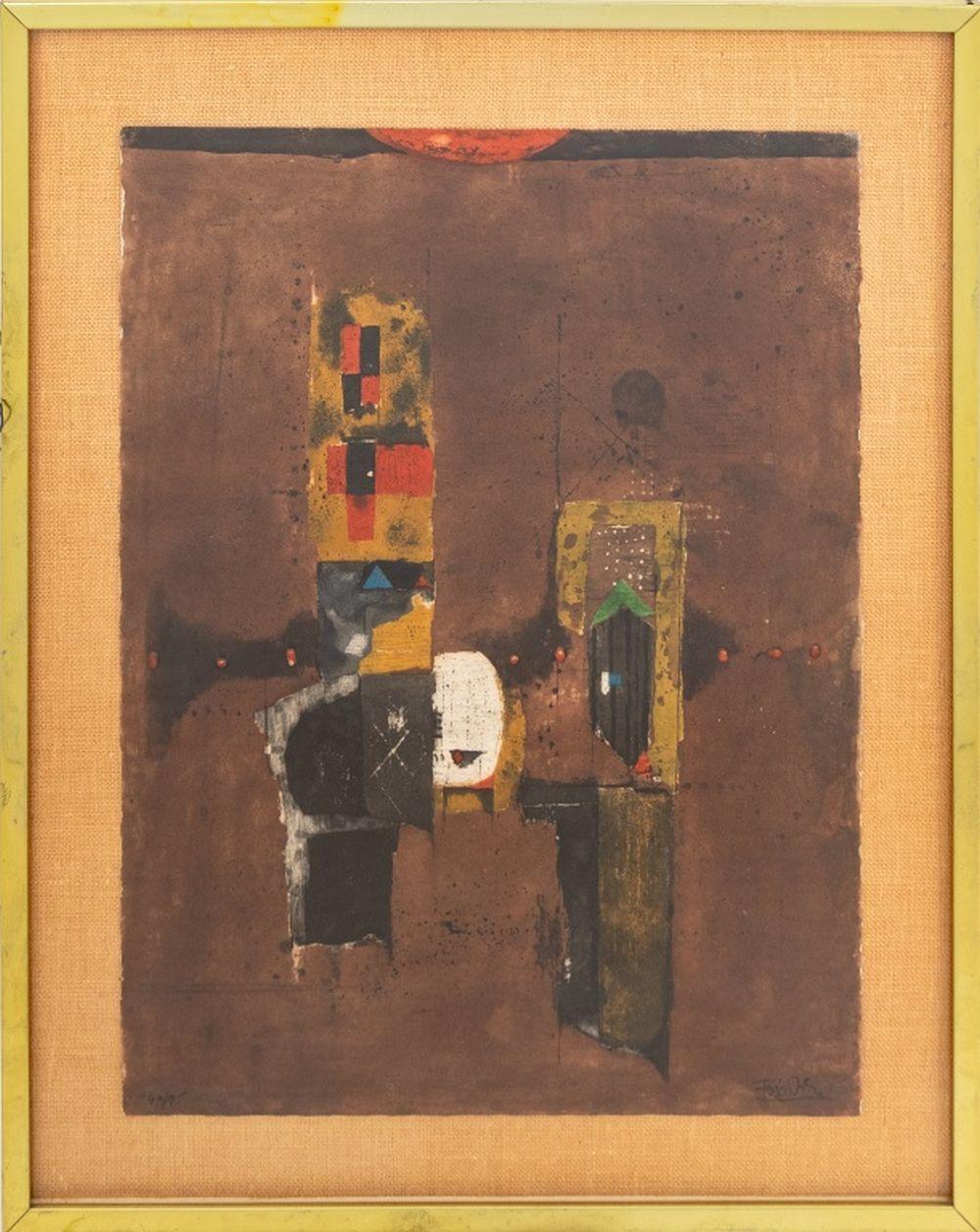 Abstract Print Johnny Friedlaender - "Signe des temps