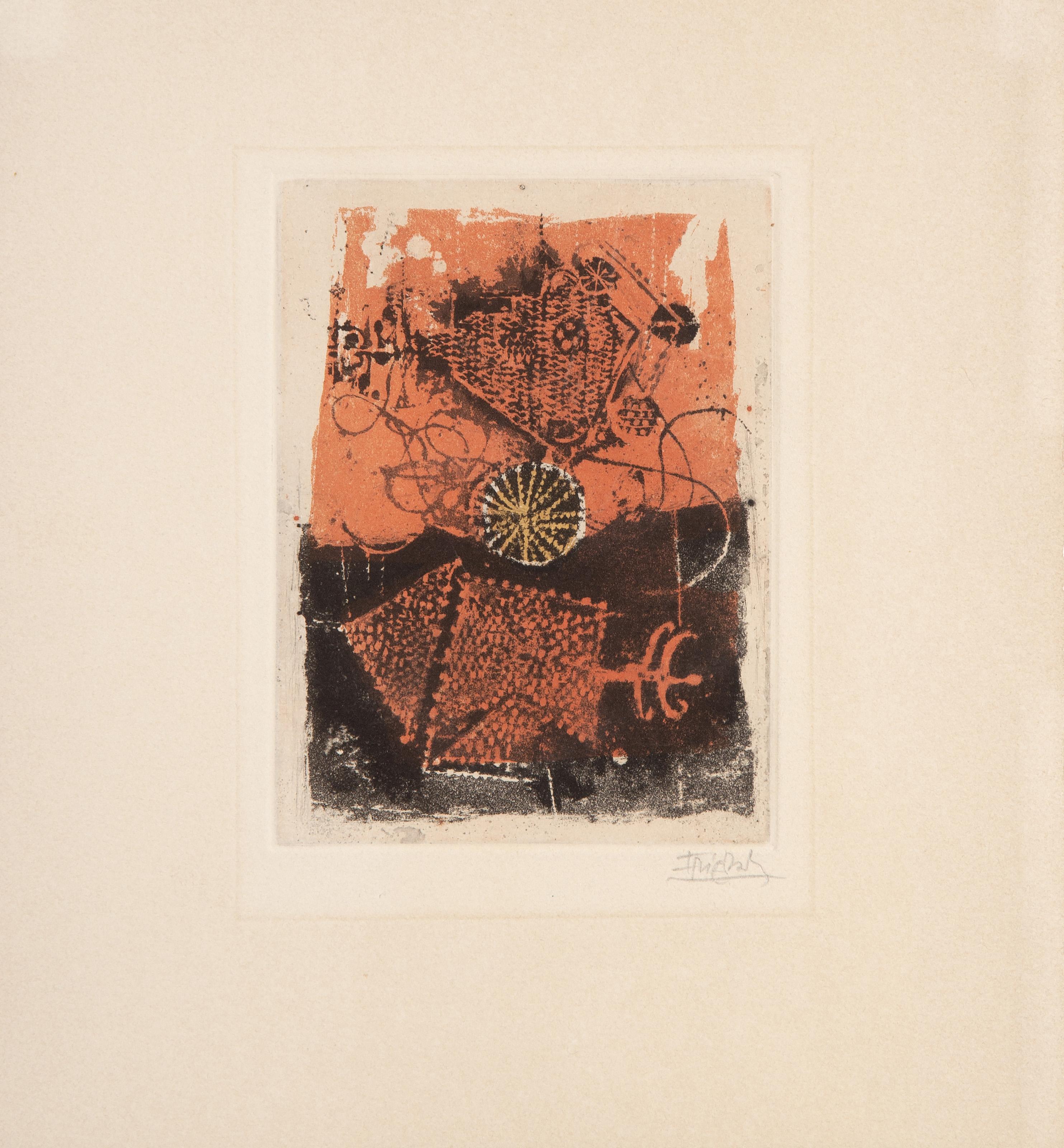 Sujets divers, gravure abstraite de Johnny Friedlaender en vente 2