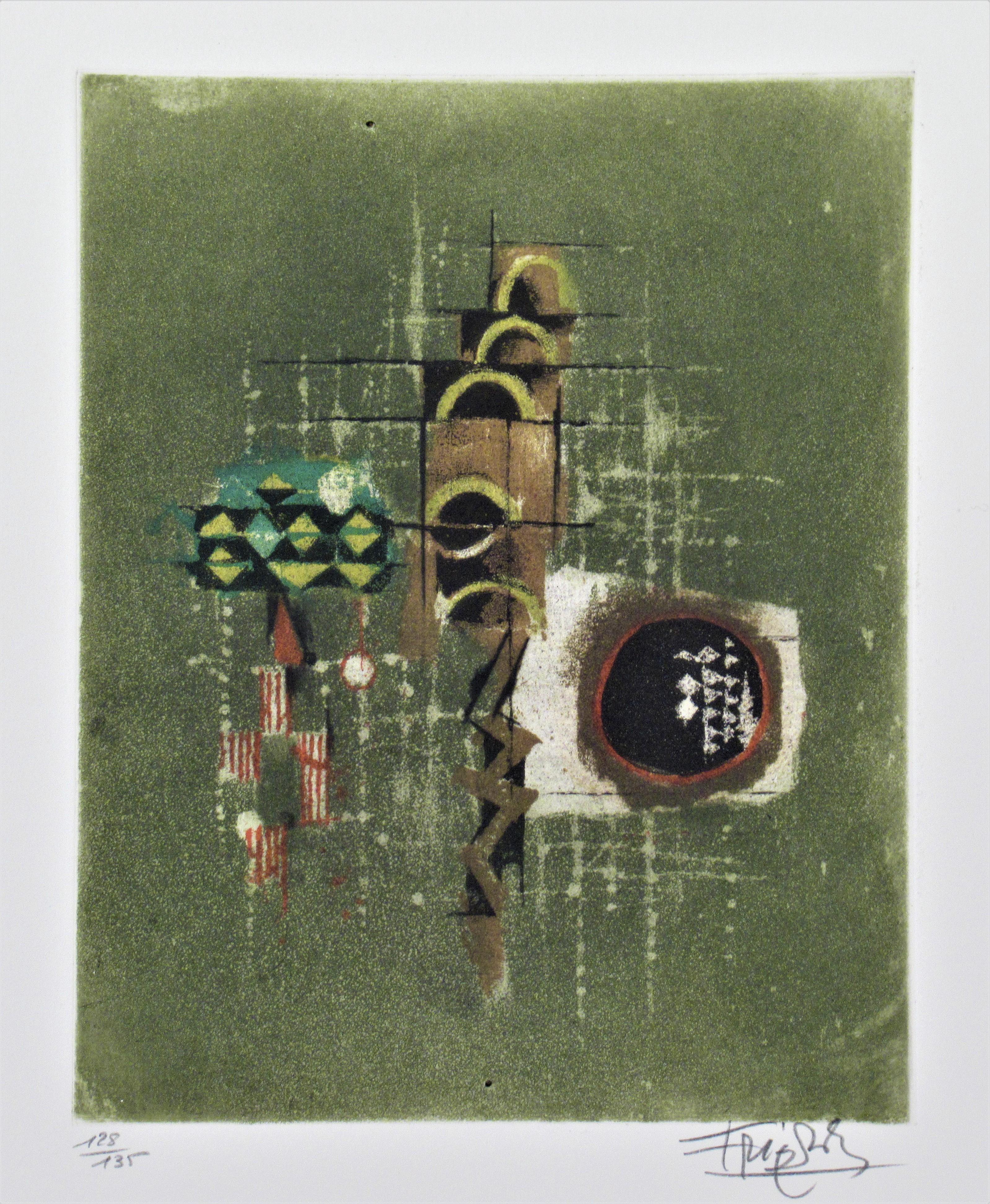 Johnny Friedlaender Abstract Print - Untitled III