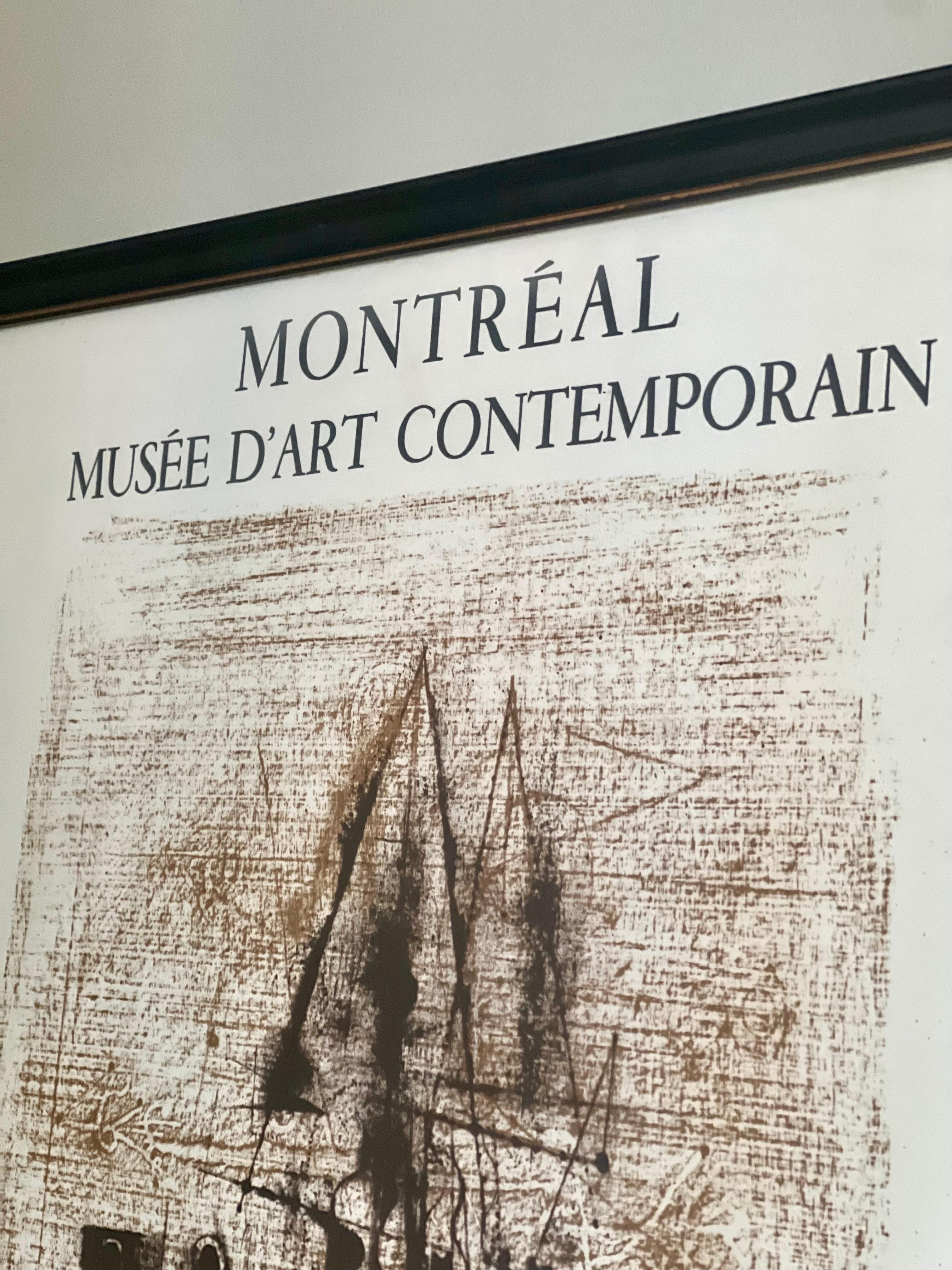 Johnny Friedlaender Poster d'epoca incorniciato per la mostra di Mourlot, Montreal 1973 In condizioni buone in vendita a Doylestown, PA