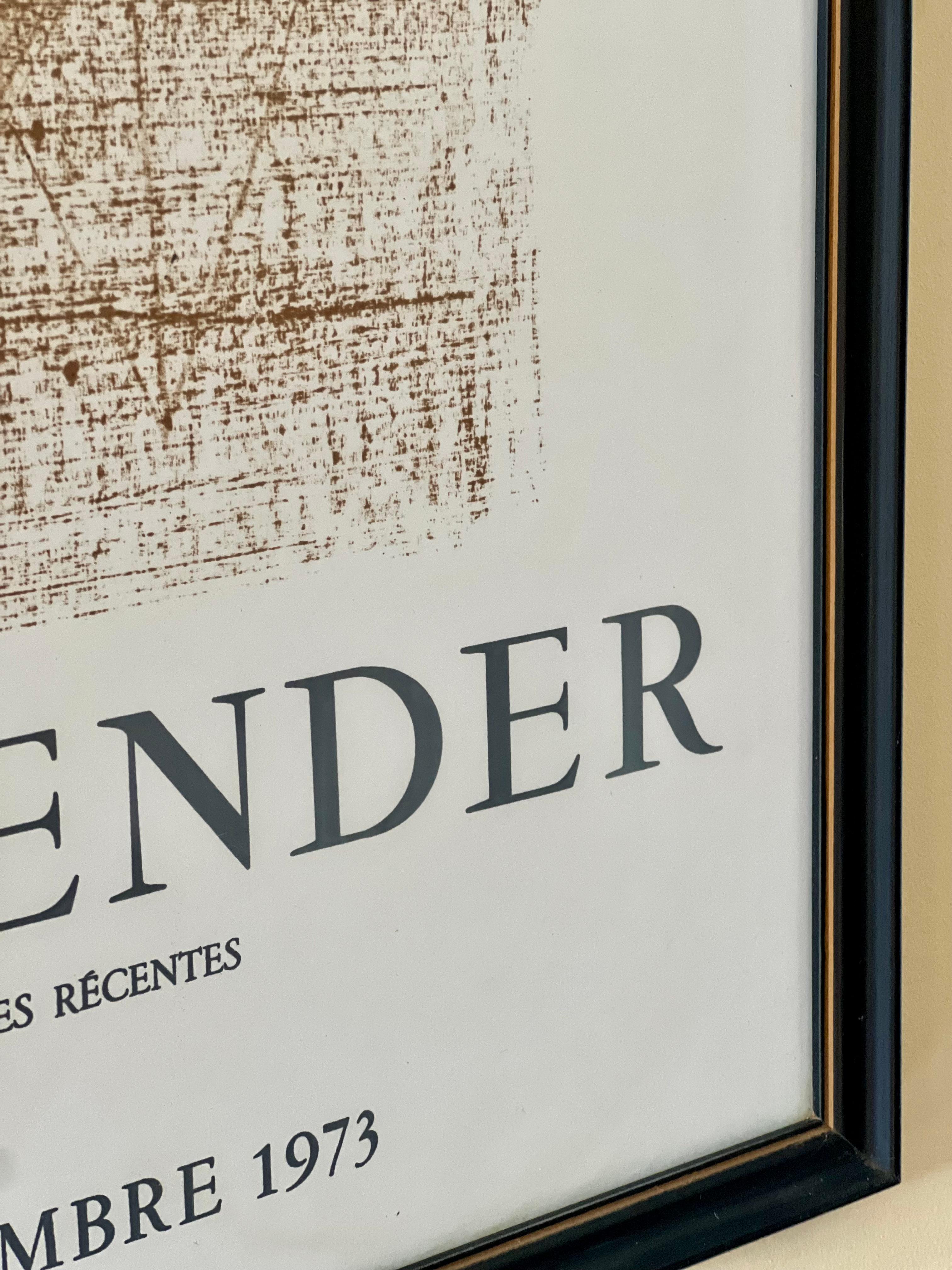 Fine XX secolo Johnny Friedlaender Poster d'epoca incorniciato per la mostra di Mourlot, Montreal 1973 in vendita