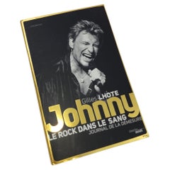 Johnny Halliday Rock in the Blood Französische Ausgabe Signiert von Gilles Lhote