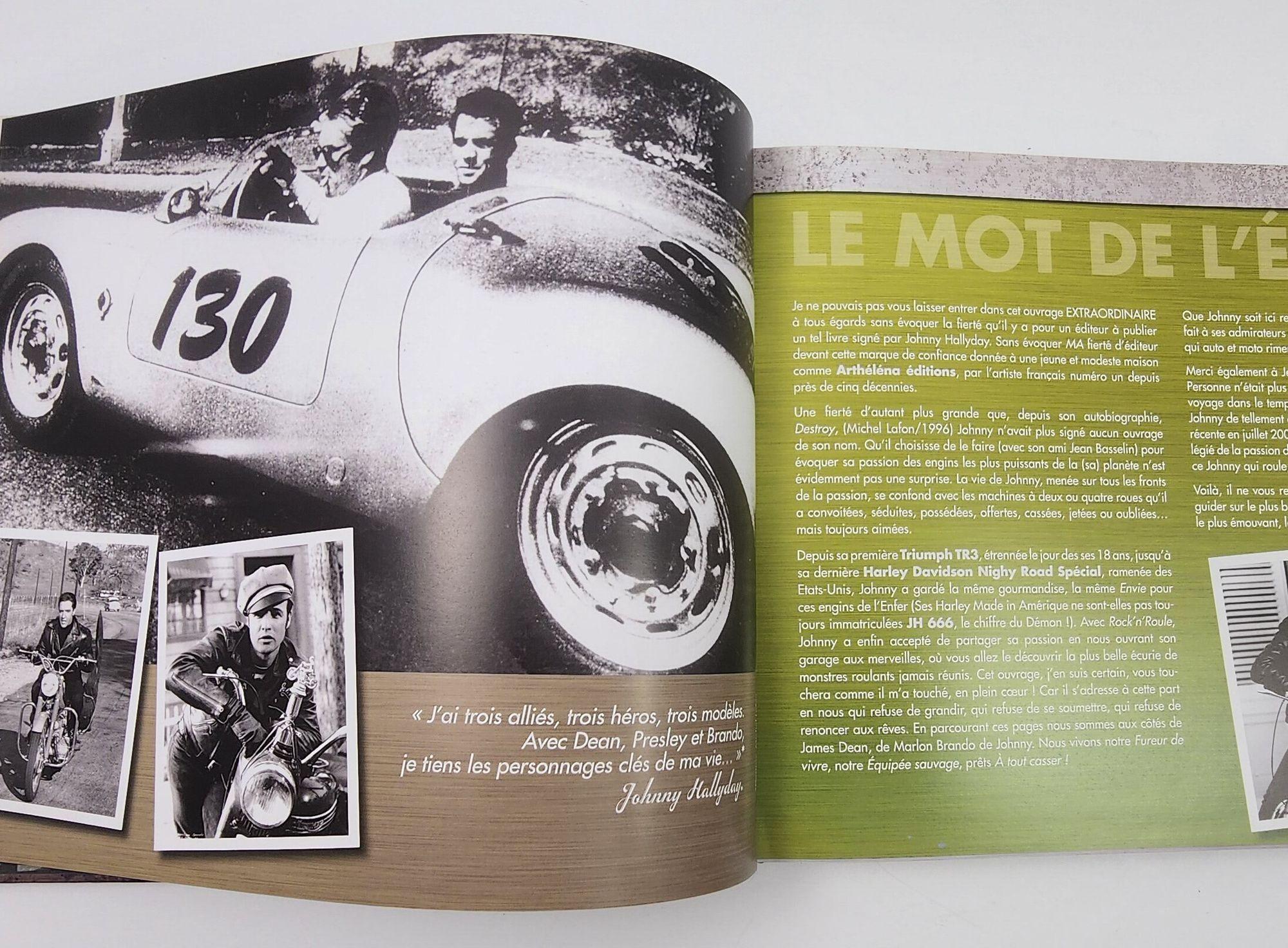 Johnny Halliday Rock'n'Roule Motos de Légendes Voitures de Rêves Collector Ed. For Sale 3