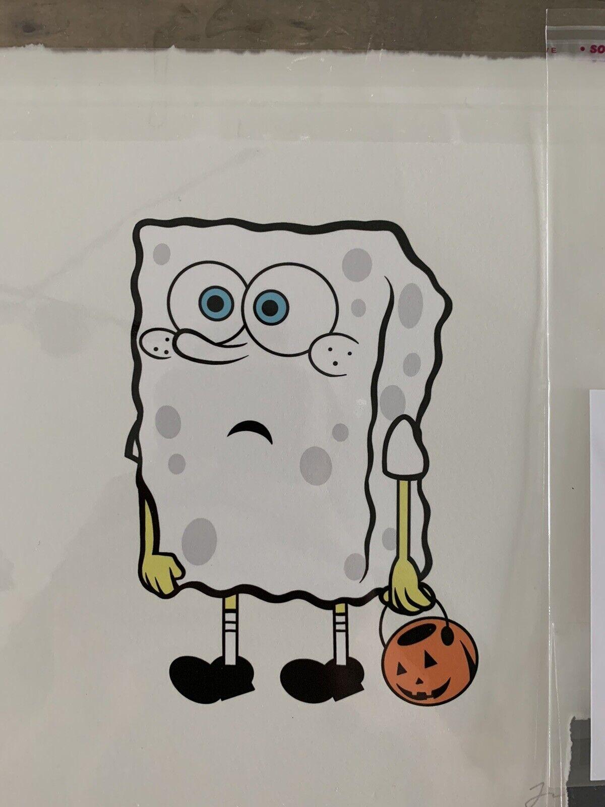 ghost paper spongebob