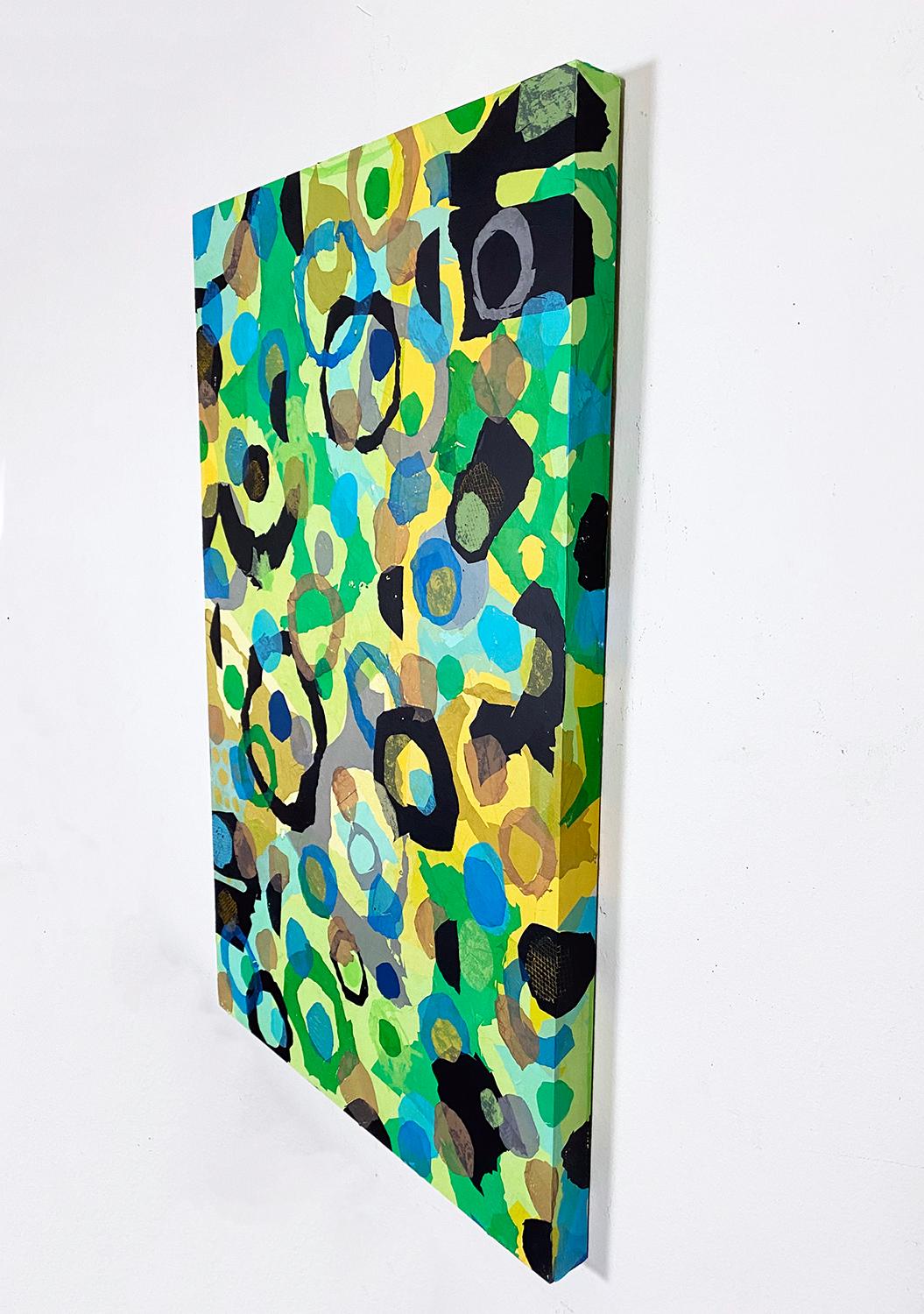 Wild Thing, peinture abstraite - Abstrait Mixed Media Art par Johnny Karwan