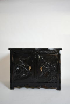 Armoire à danseurs brutaliste Johnny Ludécher, années 1950