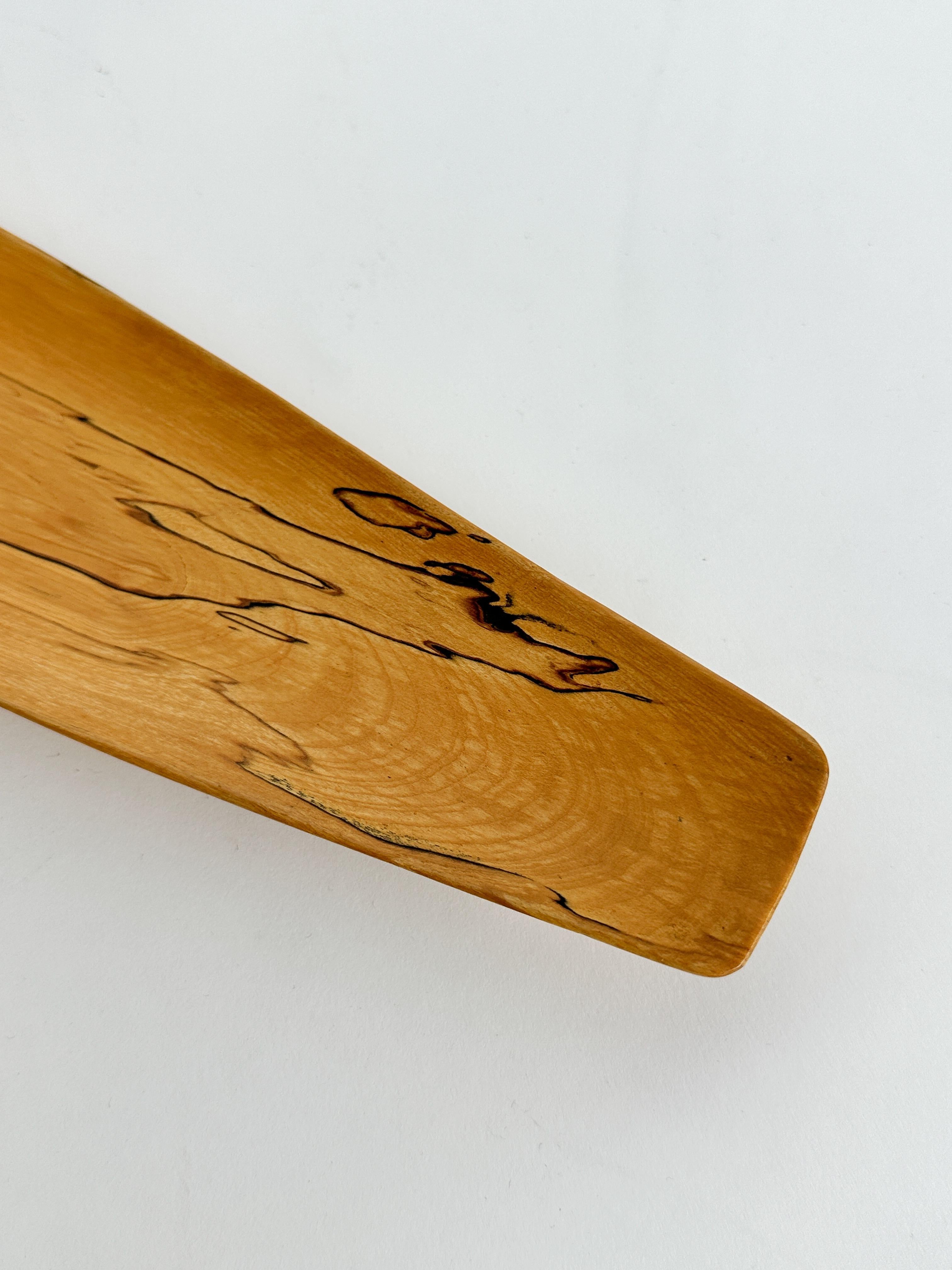 Johnny Mattsson Bowl Boat Shaped Wooden Spalted 1950s Hand Carved For Sale 3