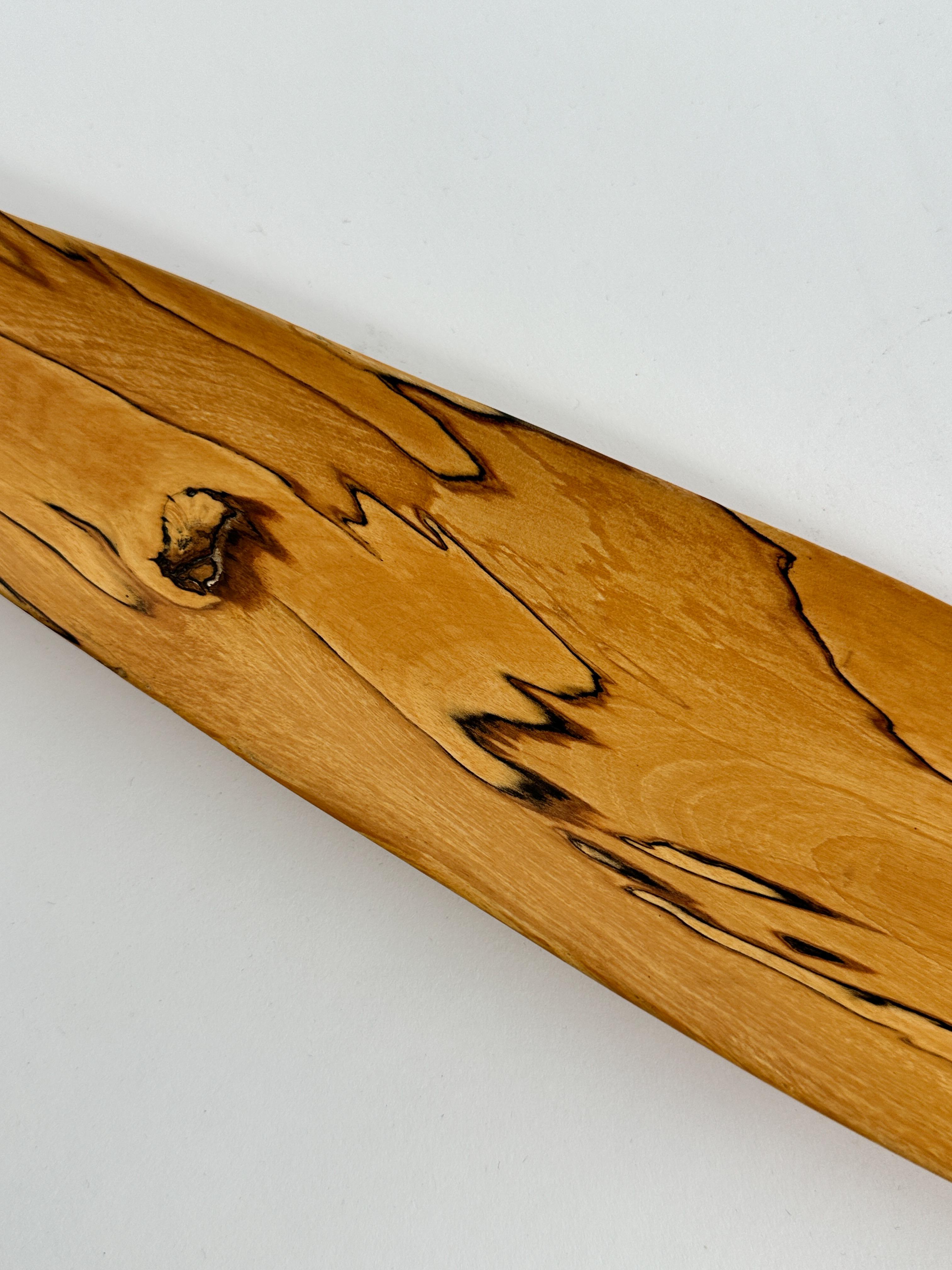 Johnny Mattsson Bowl Boat Shaped Wooden Spalted 1950s Hand Carved For Sale 4