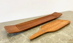 Johnny Mattsson, conjunto de 2 bandejas de teca de su propio taller