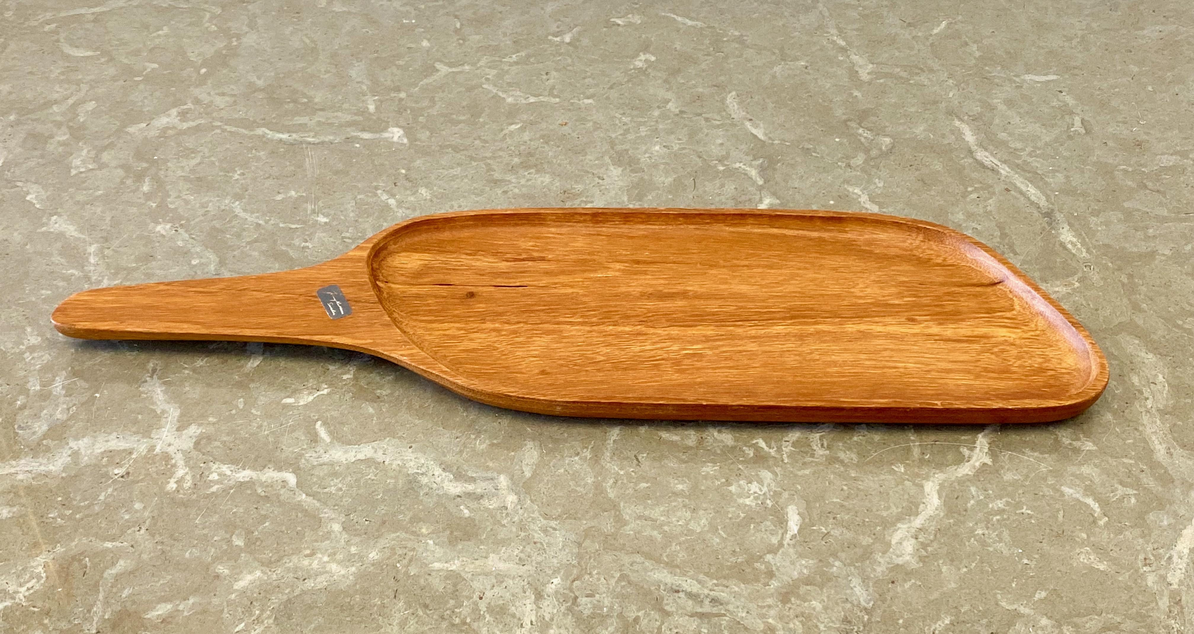 Swedish Johnny Mattsson, set of 2 teaktrays from his own workshop For Sale