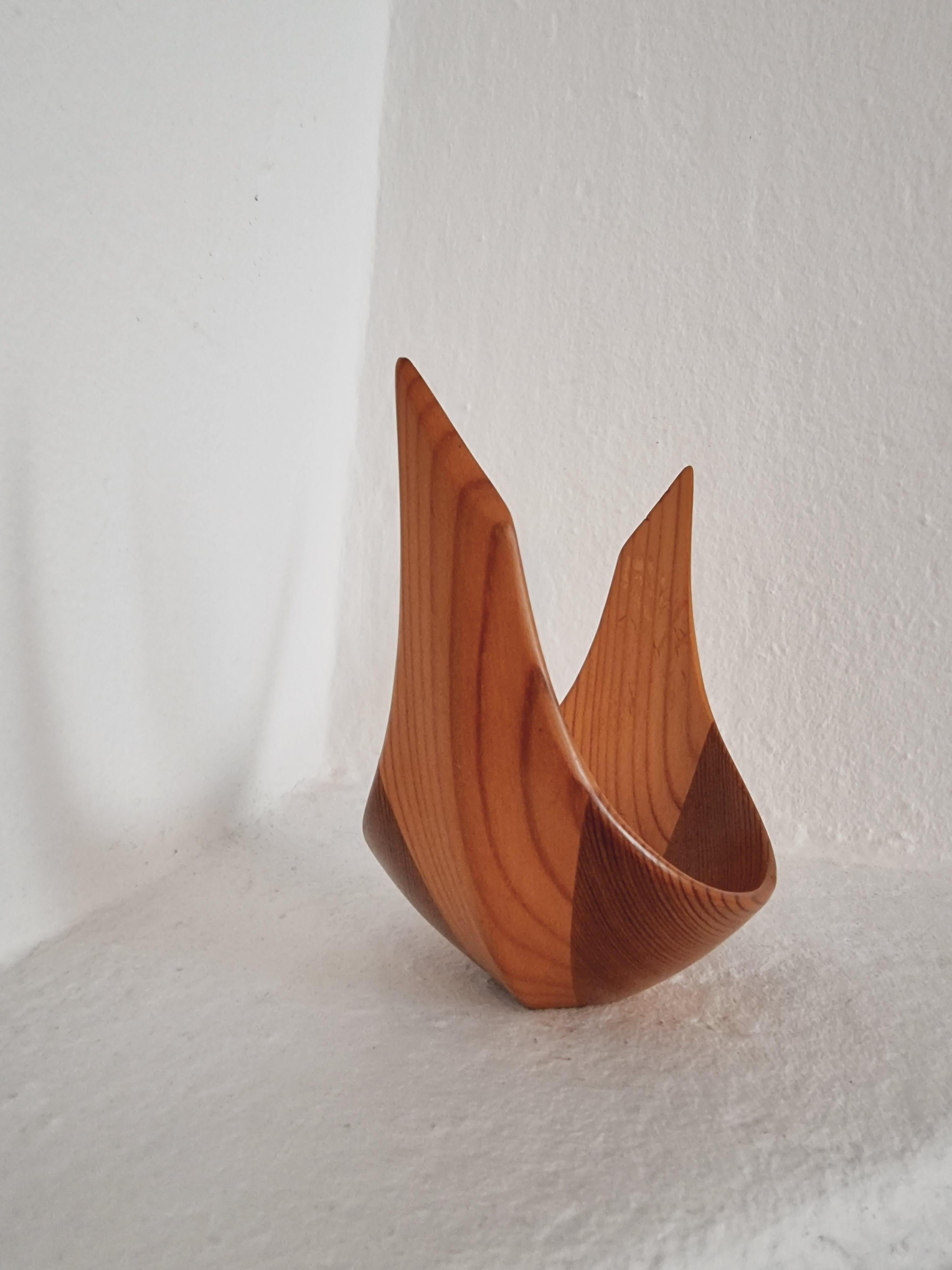 Johnny Mattsson, Wooden Sculpture / Bowl, Scandinavian Modern 5