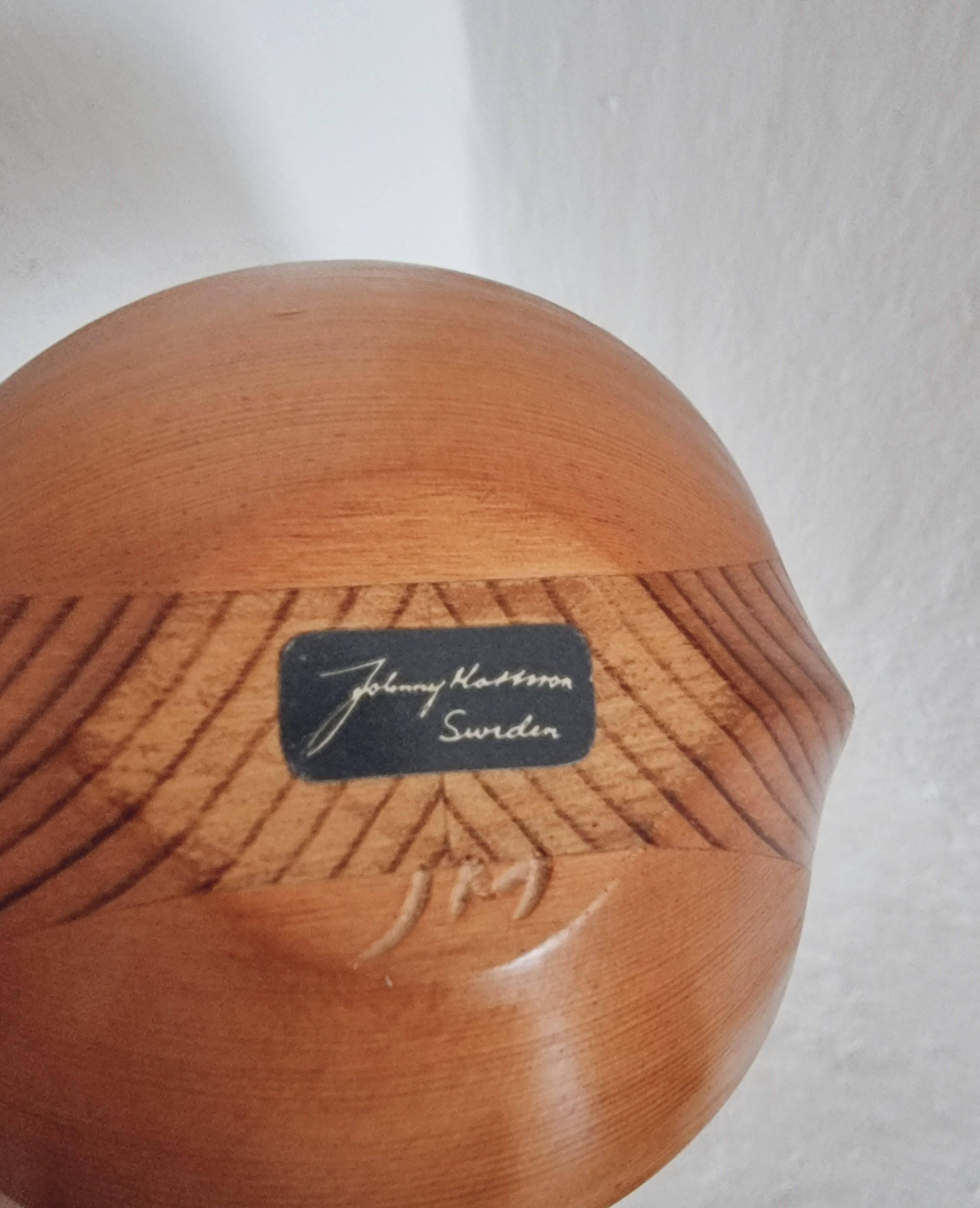 Johnny Mattsson, Wooden Sculpture / Bowl, Scandinavian Modern 14