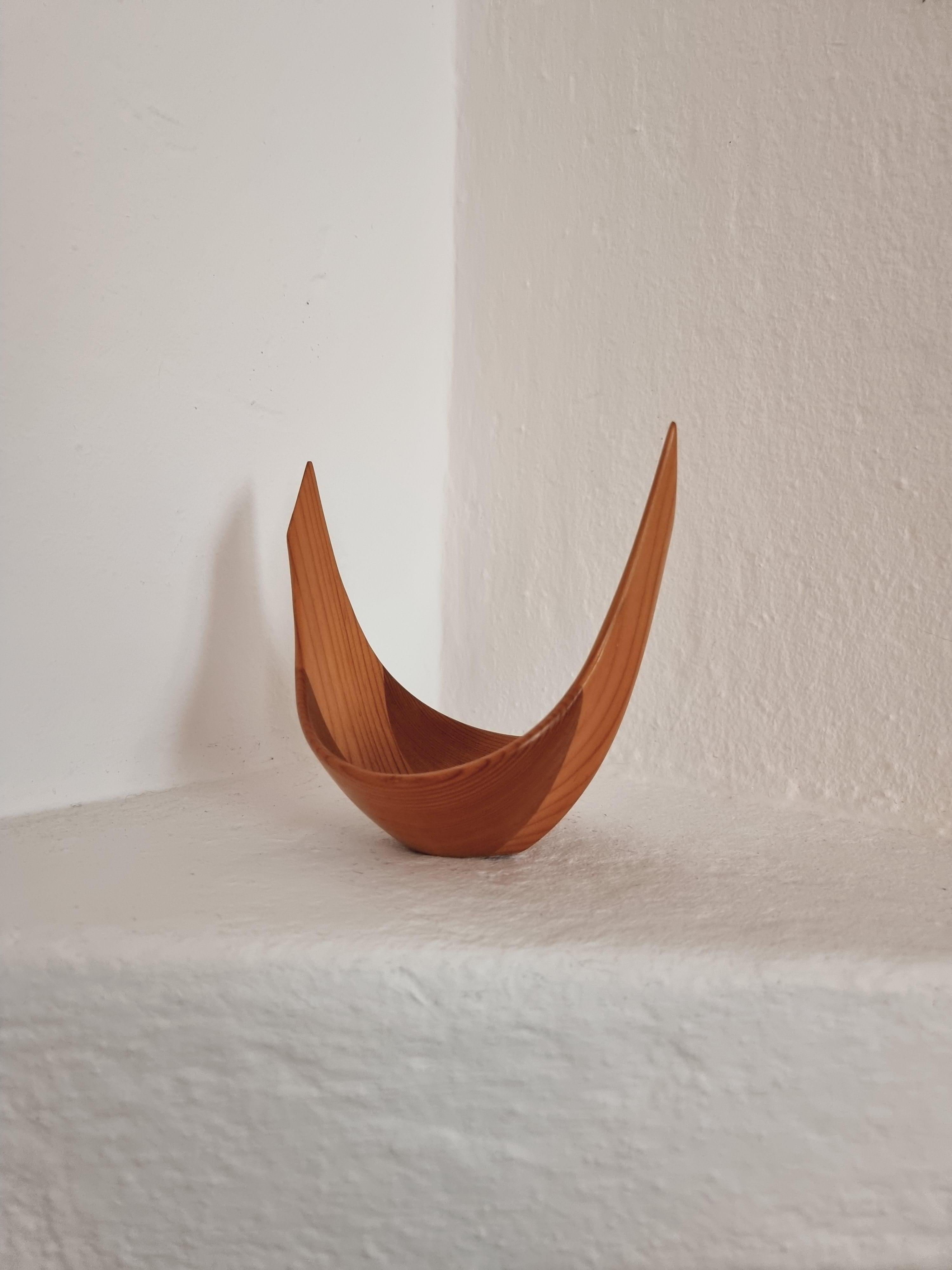 20th Century Johnny Mattsson, Wooden Sculpture / Bowl, Scandinavian Modern