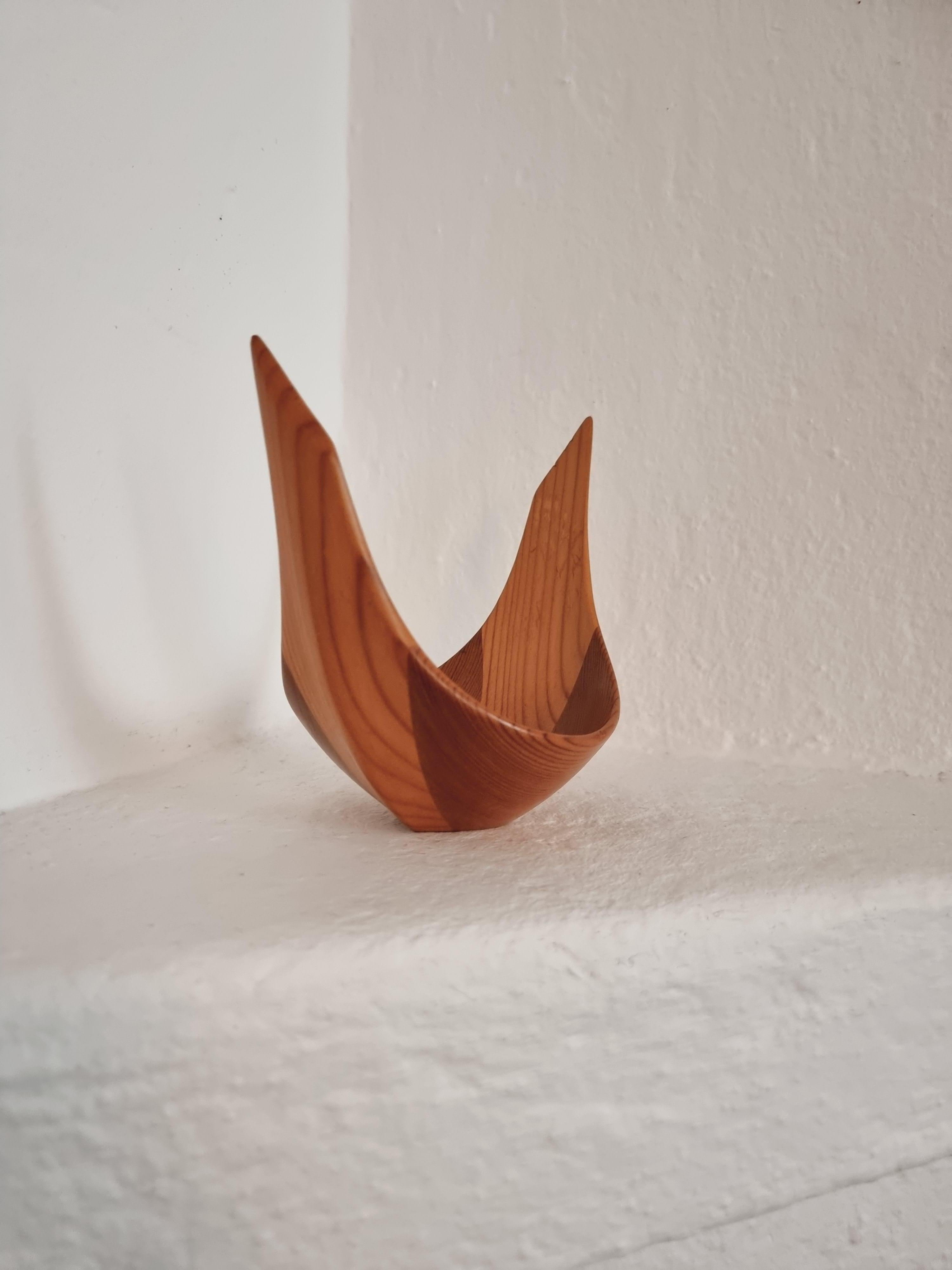 Johnny Mattsson, Wooden Sculpture / Bowl, Scandinavian Modern 4