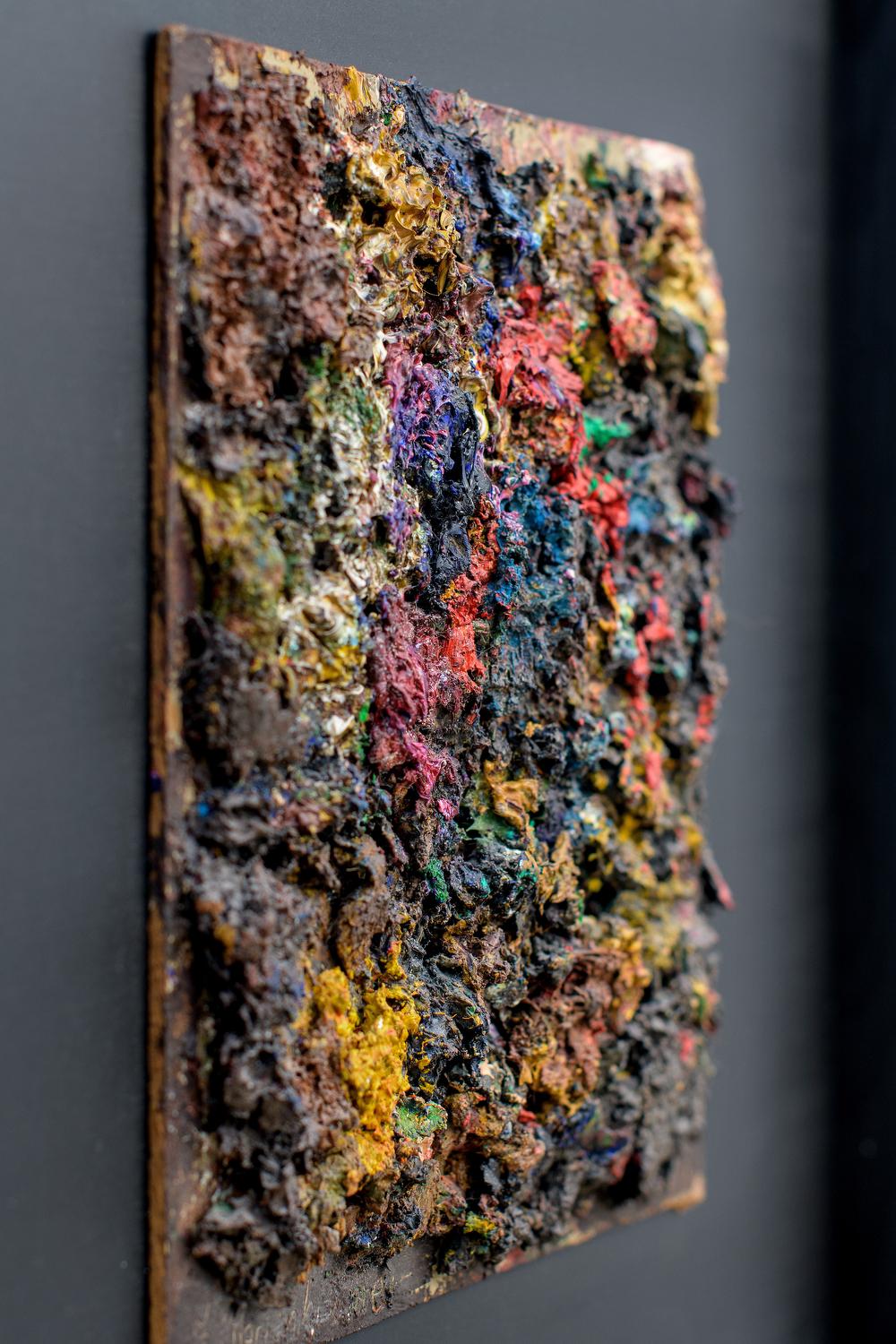 Pintura colorista abstracta expresionista estilo impasto de Johnny Oppenheimer 3