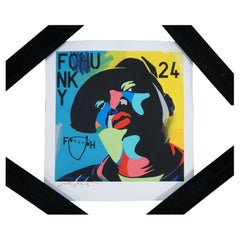 Vintage Johnny Romeo Notorious BIG Biggie Smalls Sonic Youth Signed Pop Art Print 15"